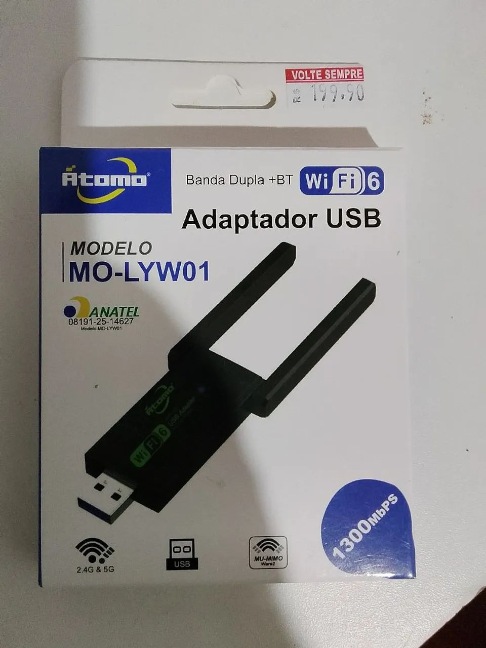 Adaptador USB Wi-Fi 6 + Bluetooth ? Atomo MO-LYW01 - Foto 3