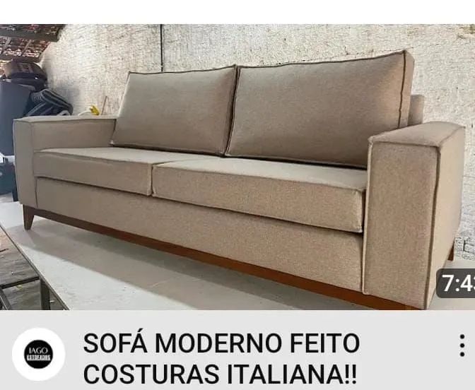 Sofa  com costura  italiana - Foto 2