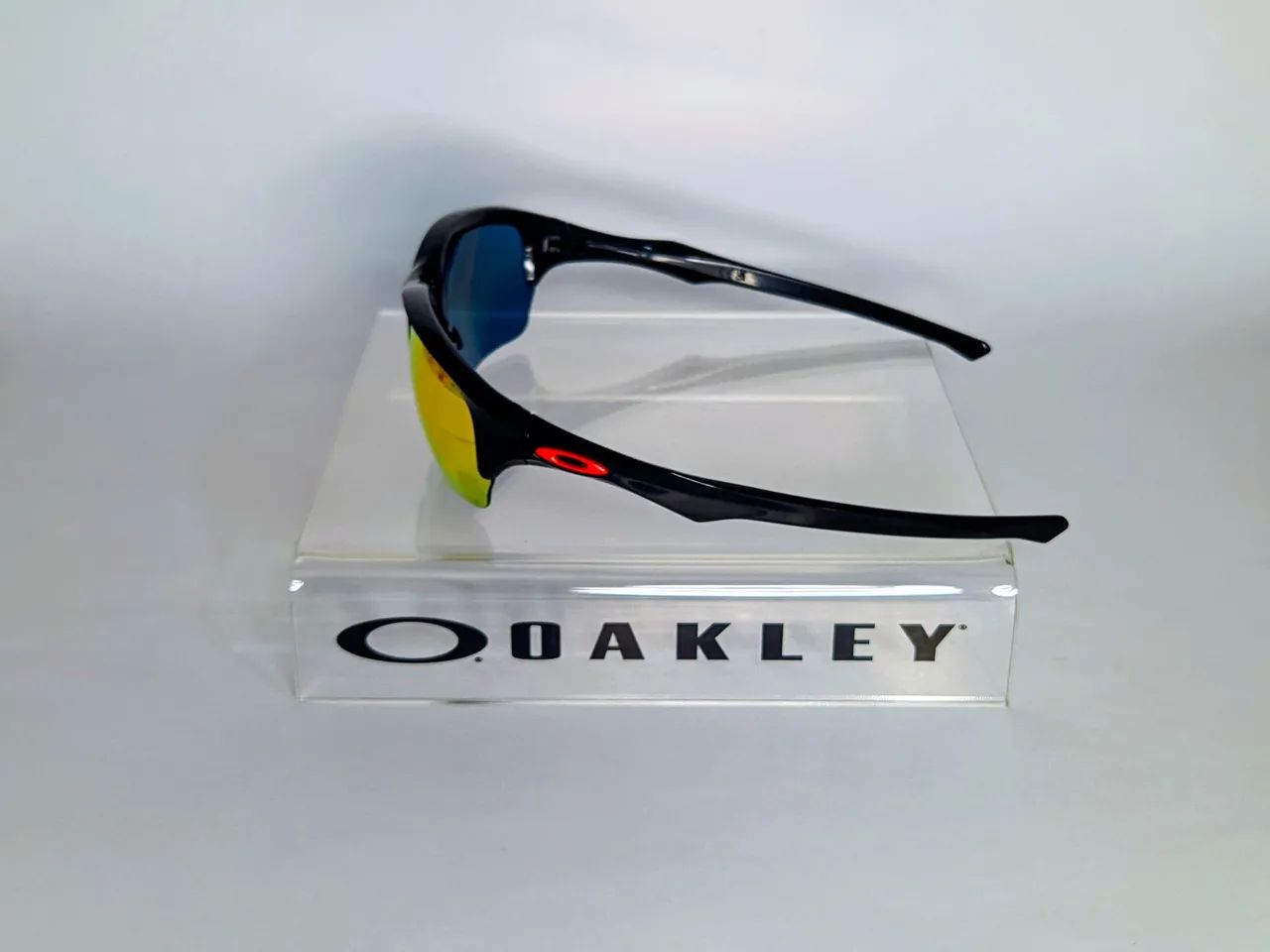 Óculos Oakley Flak Beta Black nas Ruby Iridium Polarized  - Foto 3