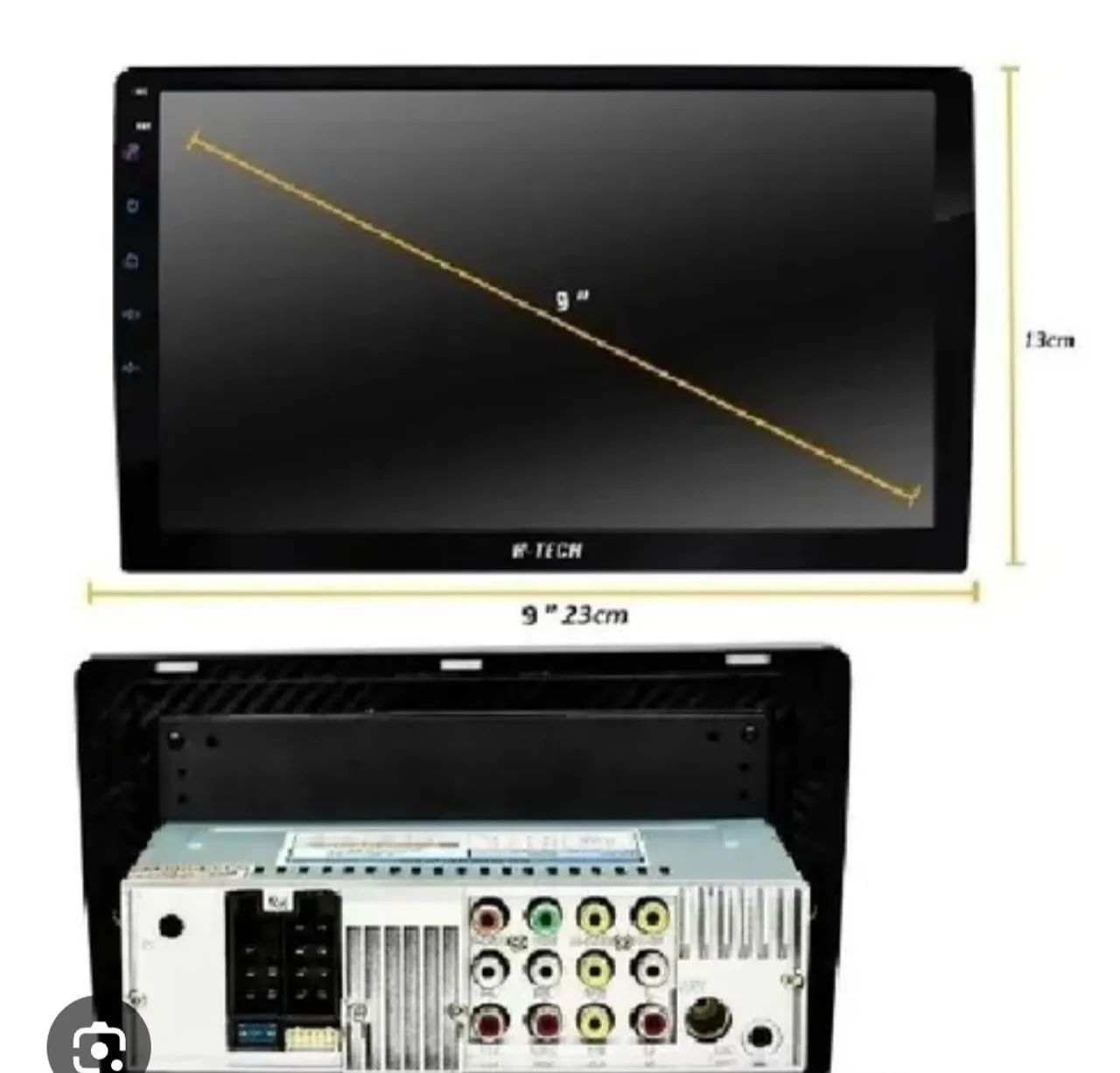 Multimídia h-tech 9" mais moudura palio - Foto 4