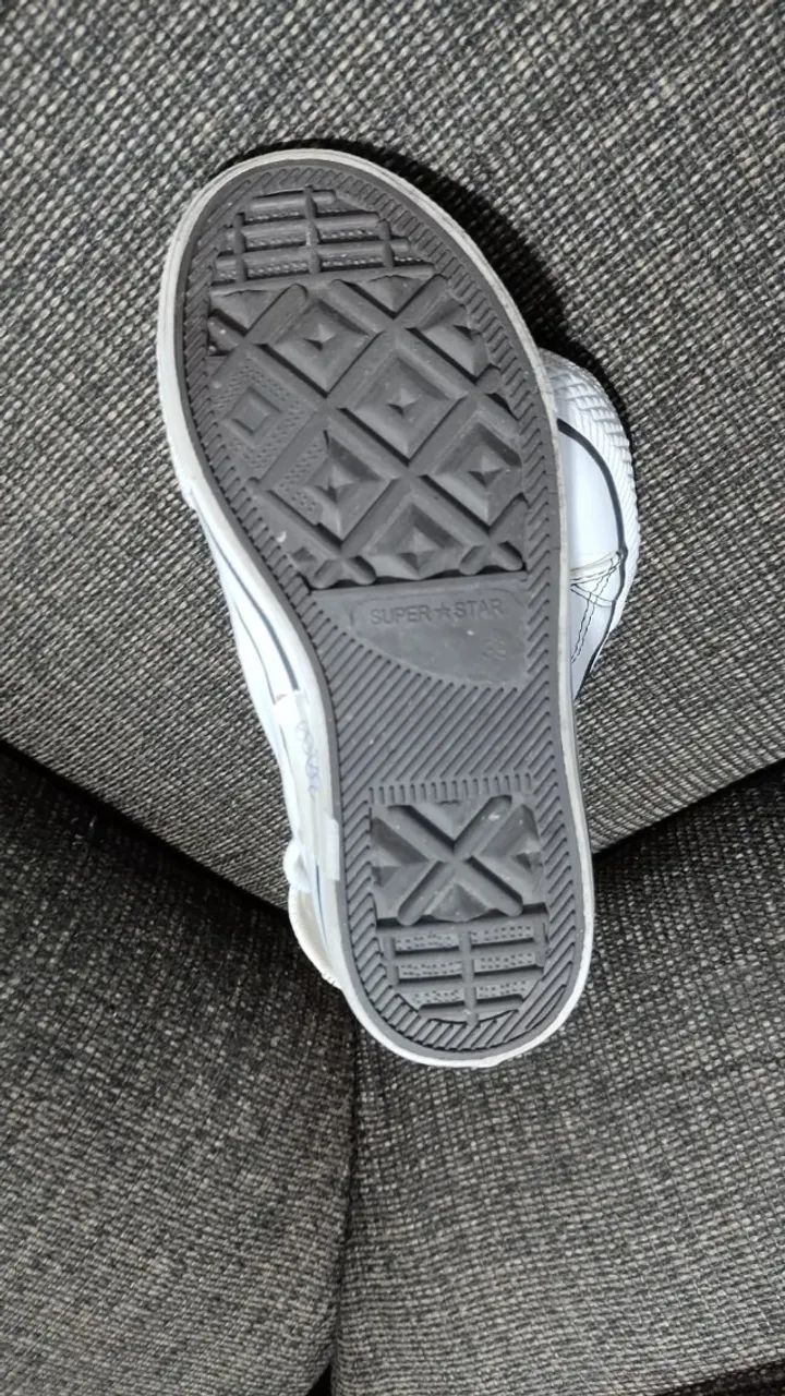 All Star Branco Couro Tam 33 - Foto 4