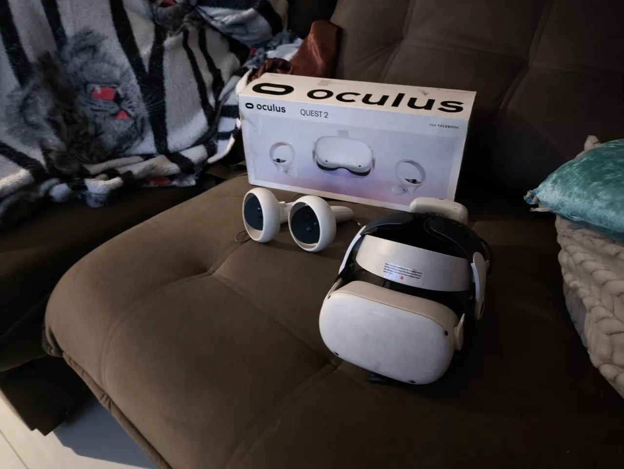Meta Quest 2 128gb Usado na Caixa Original+Bobovr M2 Pro+Bateria