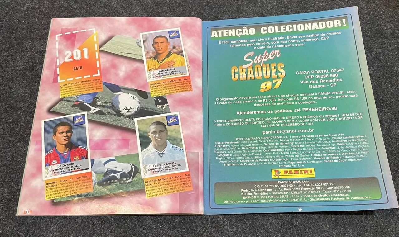 Álbum Super craques 1997 - Foto 3