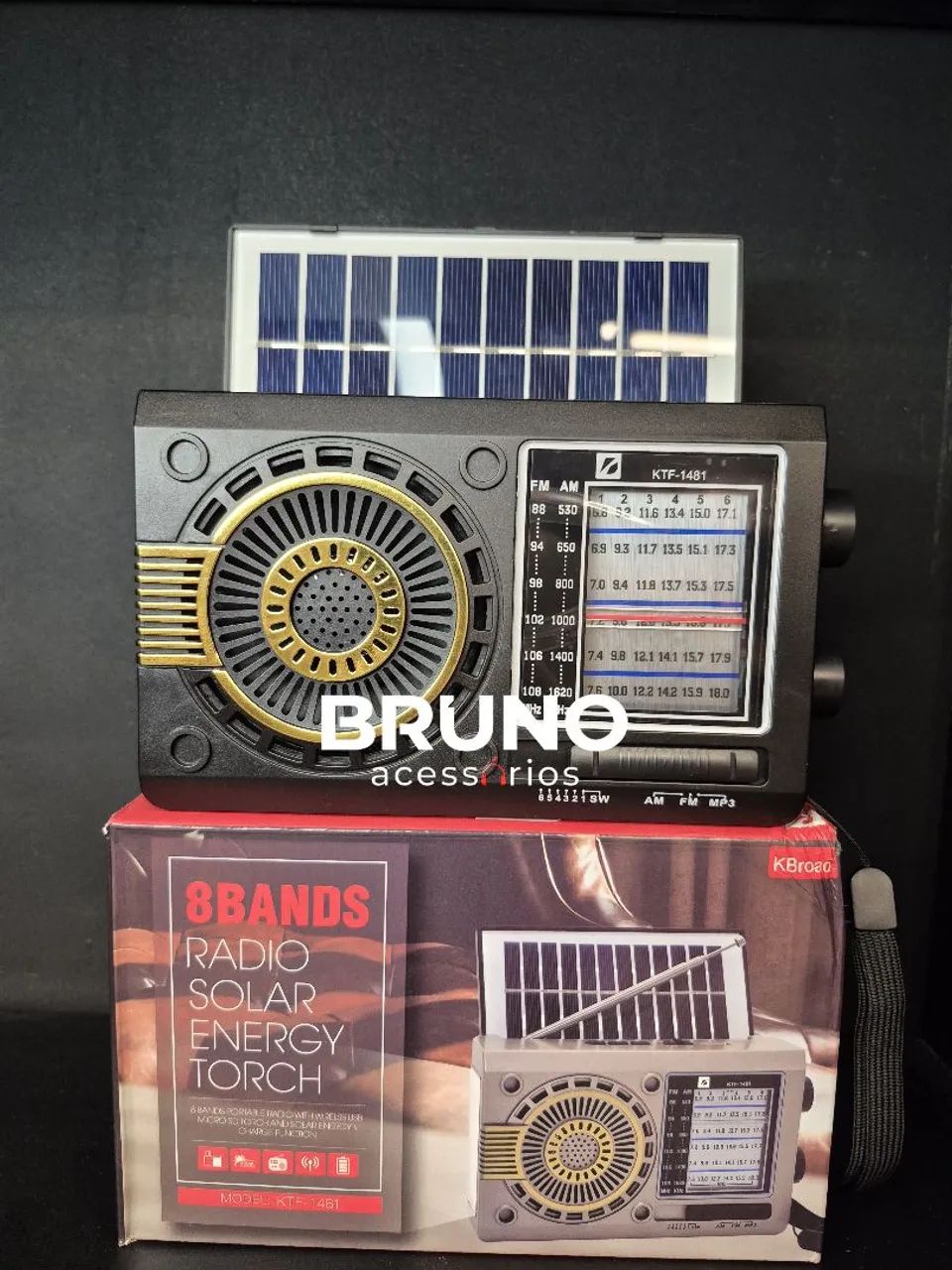 Rádio Solar com Bluetooth Lanterna  - Foto 4