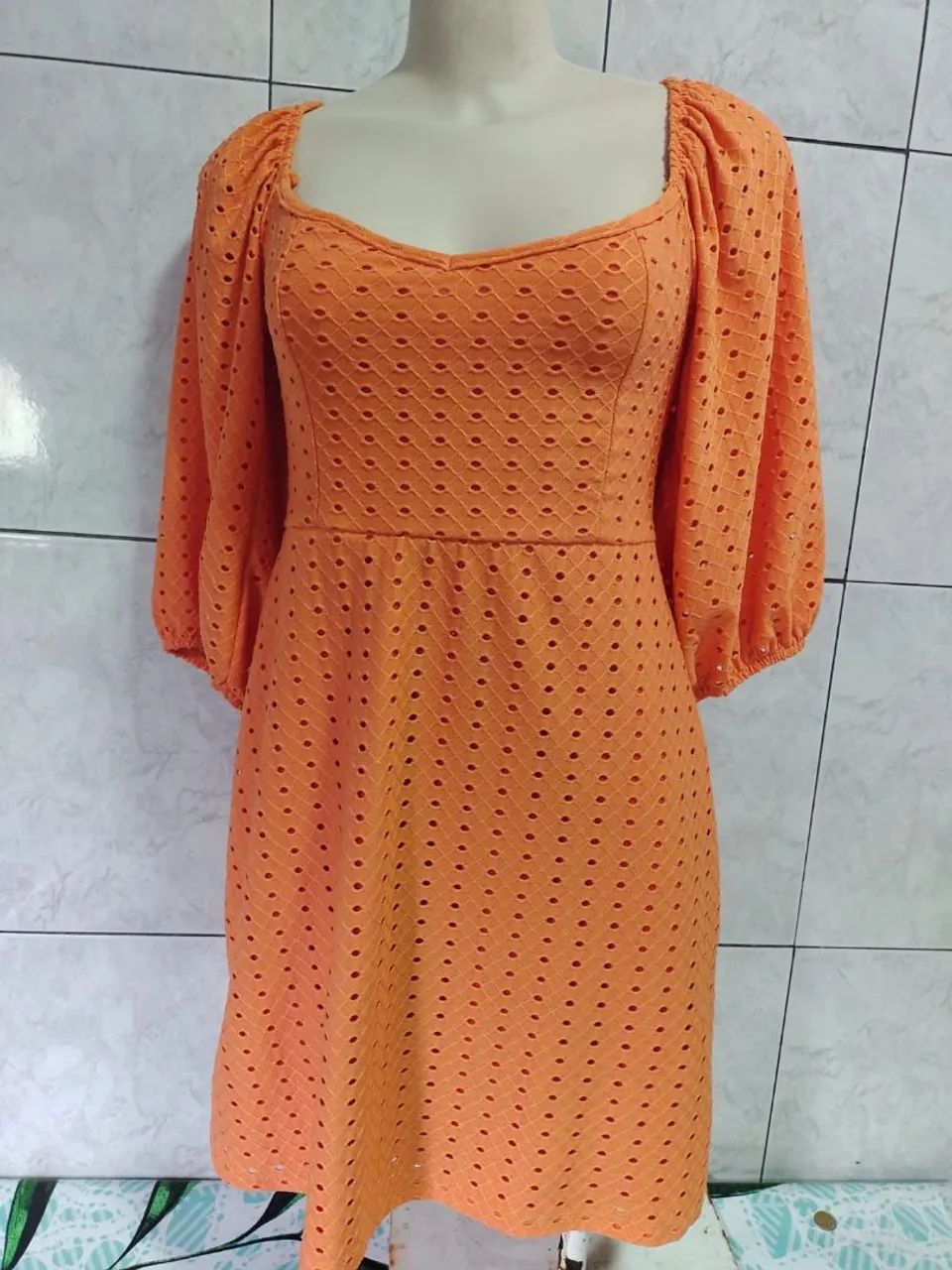 Vestido Laranja Brechó  - Foto 2