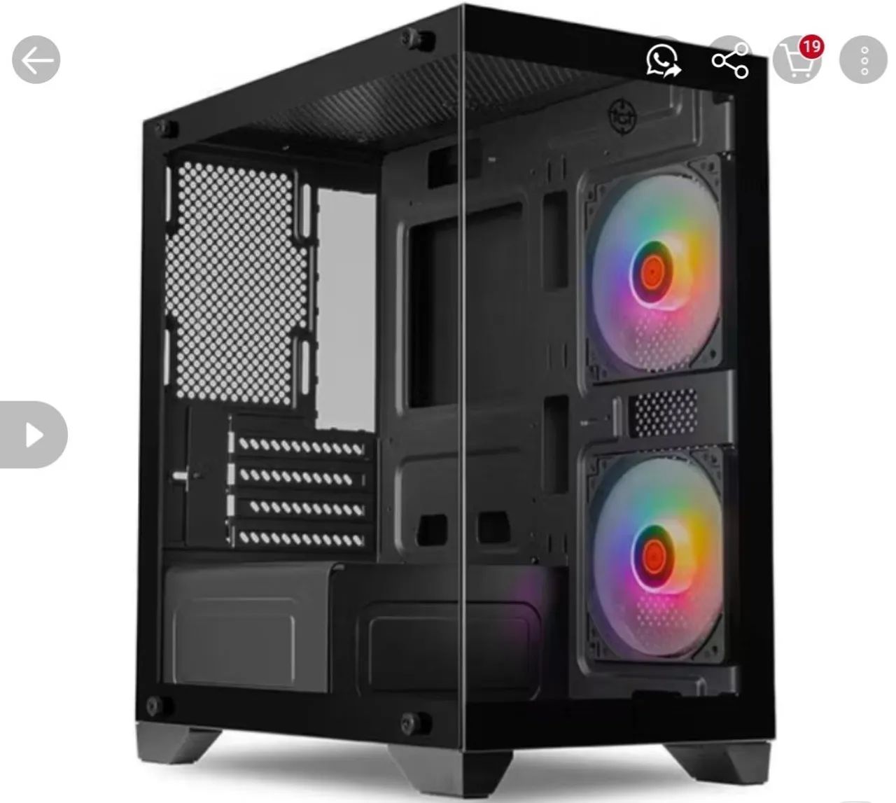 GABINETE TGT GLADIATOR 2 fans