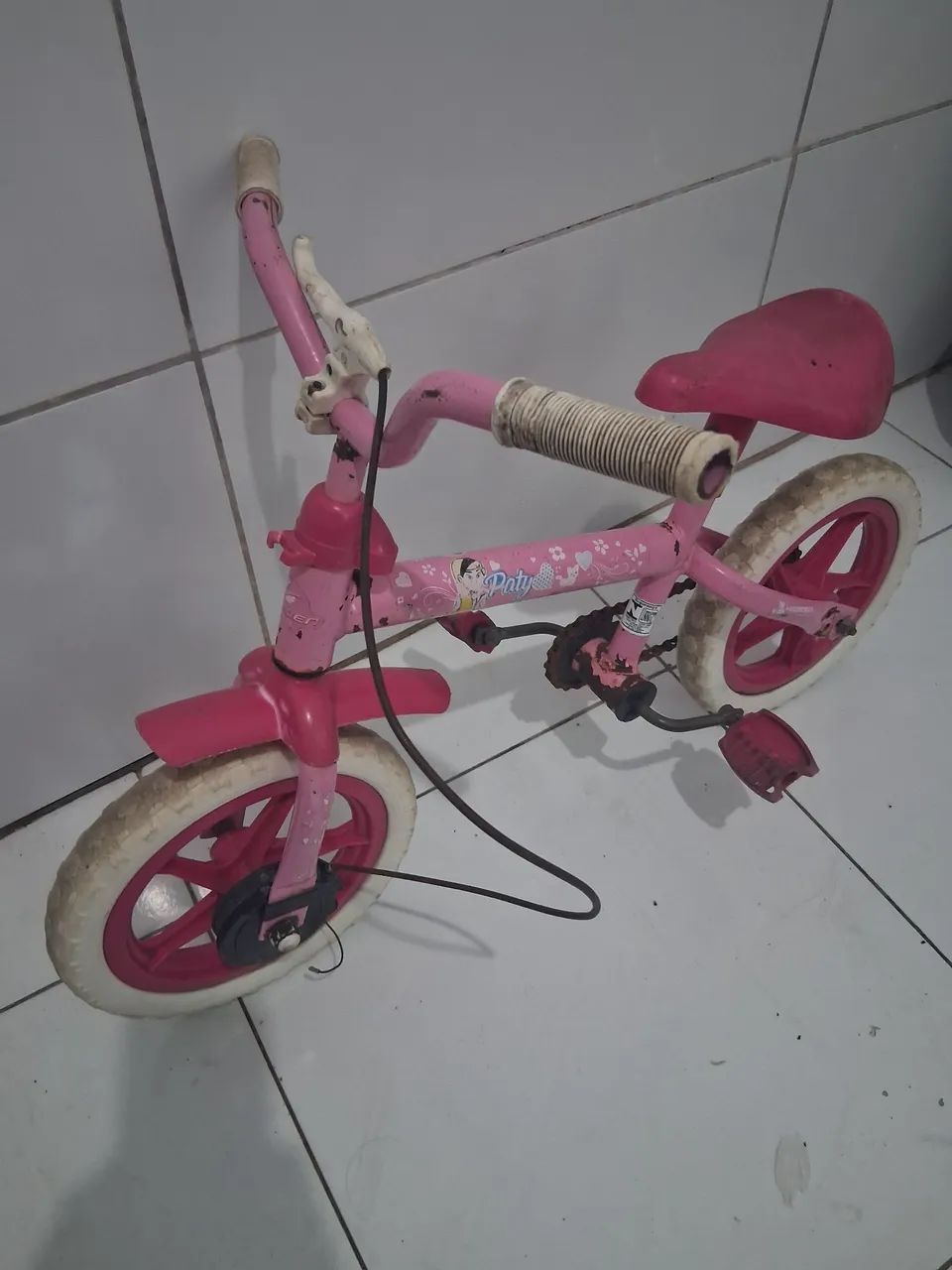 Bicicleta infantil aro 12 rosa - Foto 2