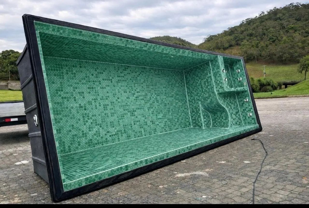 Piscina de fibra completas e instaladas com deck  - Foto 5