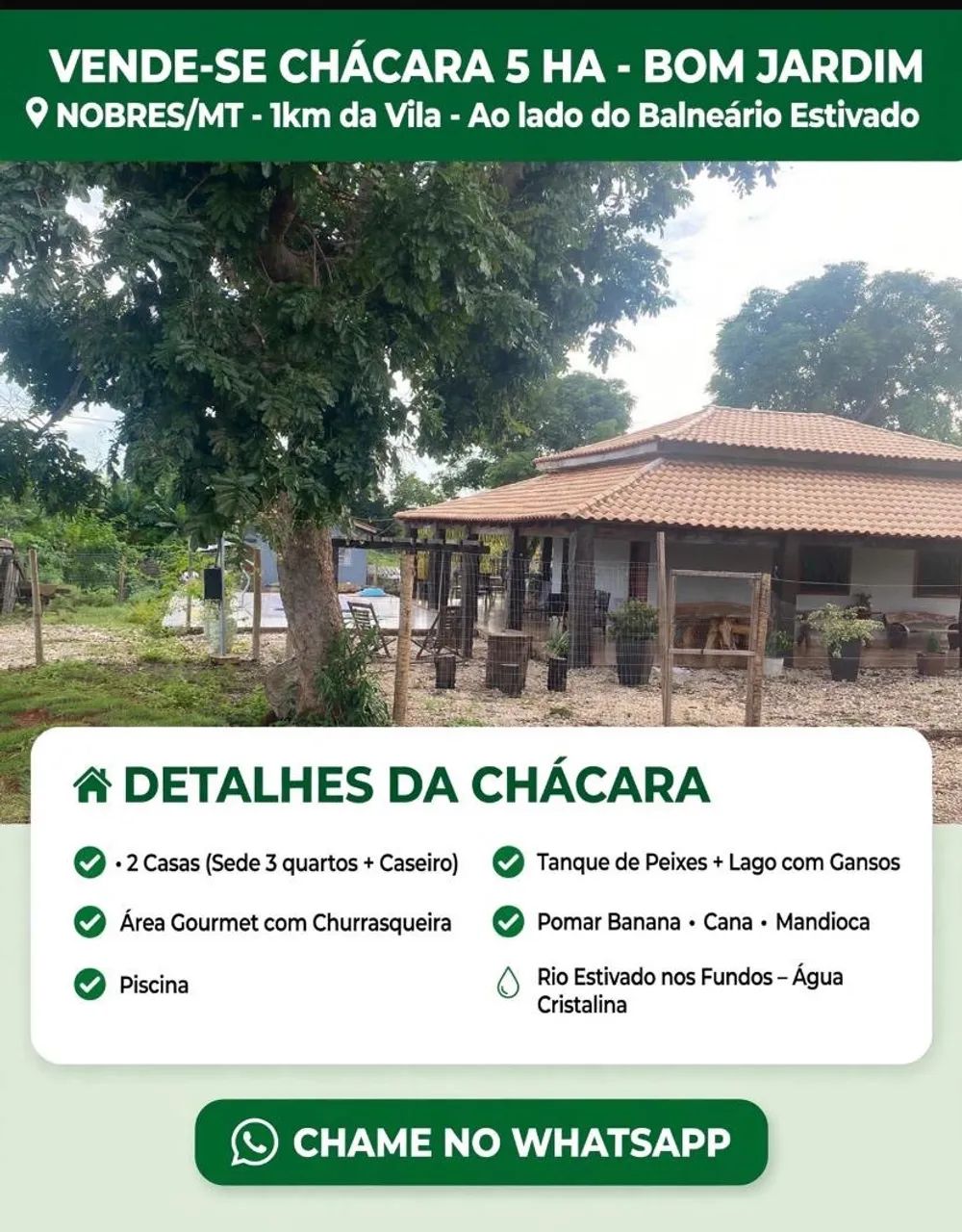 Chácara na Bom Jardim, Nobres MT