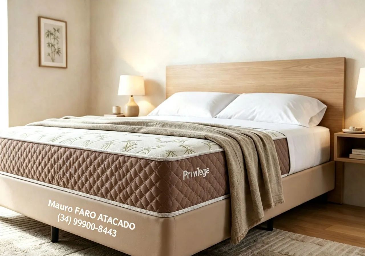 Cama Casal completa Colchão Molas Ensacadas - Foto 5