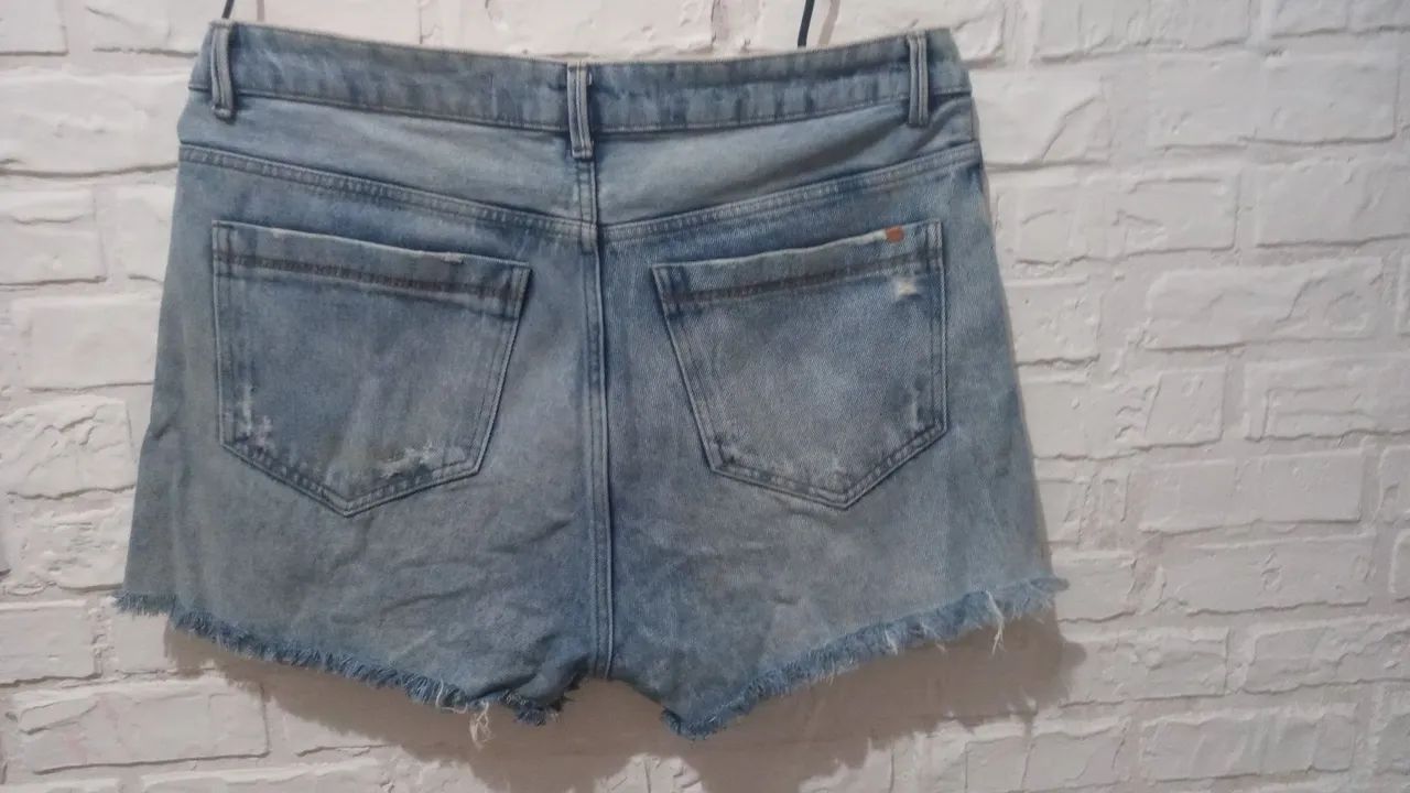 Short Jeans Azul Claro Feminino N:48 - Foto 2