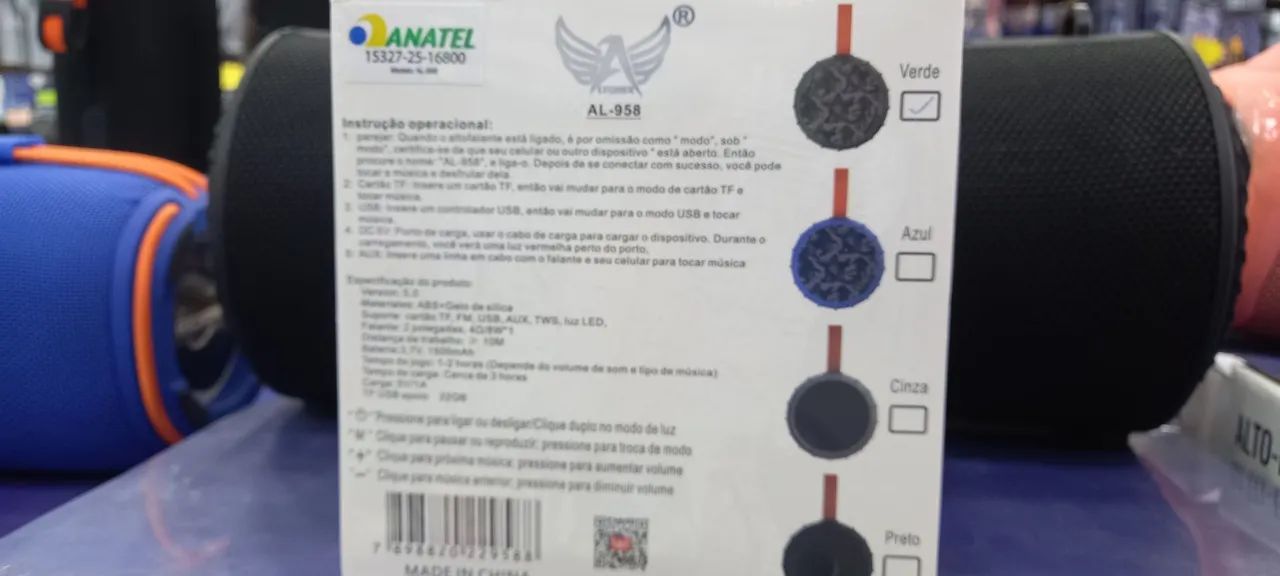 Caixa de som Bluetooth redonda com alça. Iluminação RGB  - Foto 5