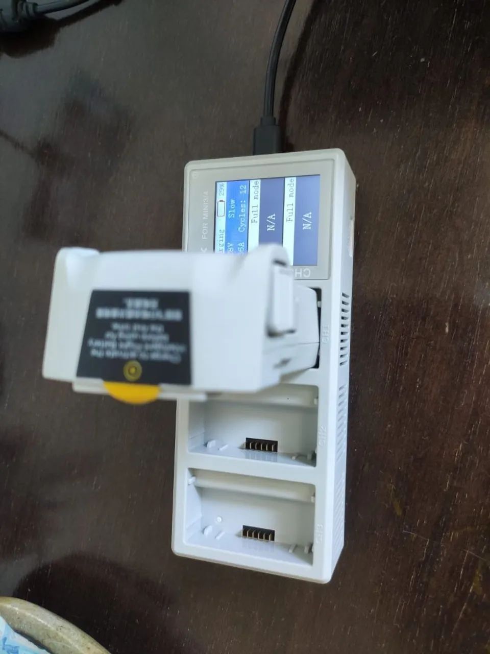 Hub carregador DJI Mini 3 / 4 pro com display lcd - Foto 3