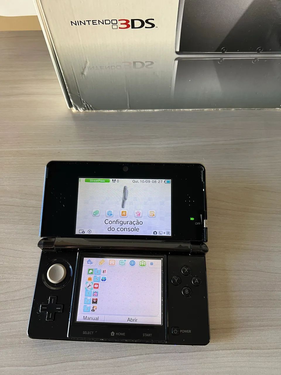 Nintendo 3 DS Cosmo Black Completo na caixa com Manual de