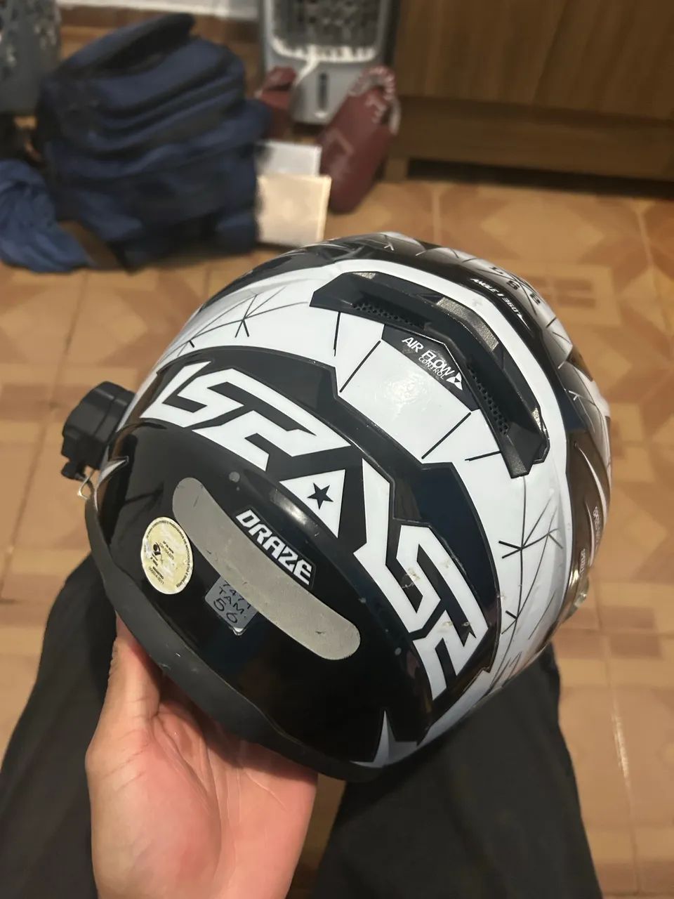 ls2 Draze preto e branco plotado - Foto 2