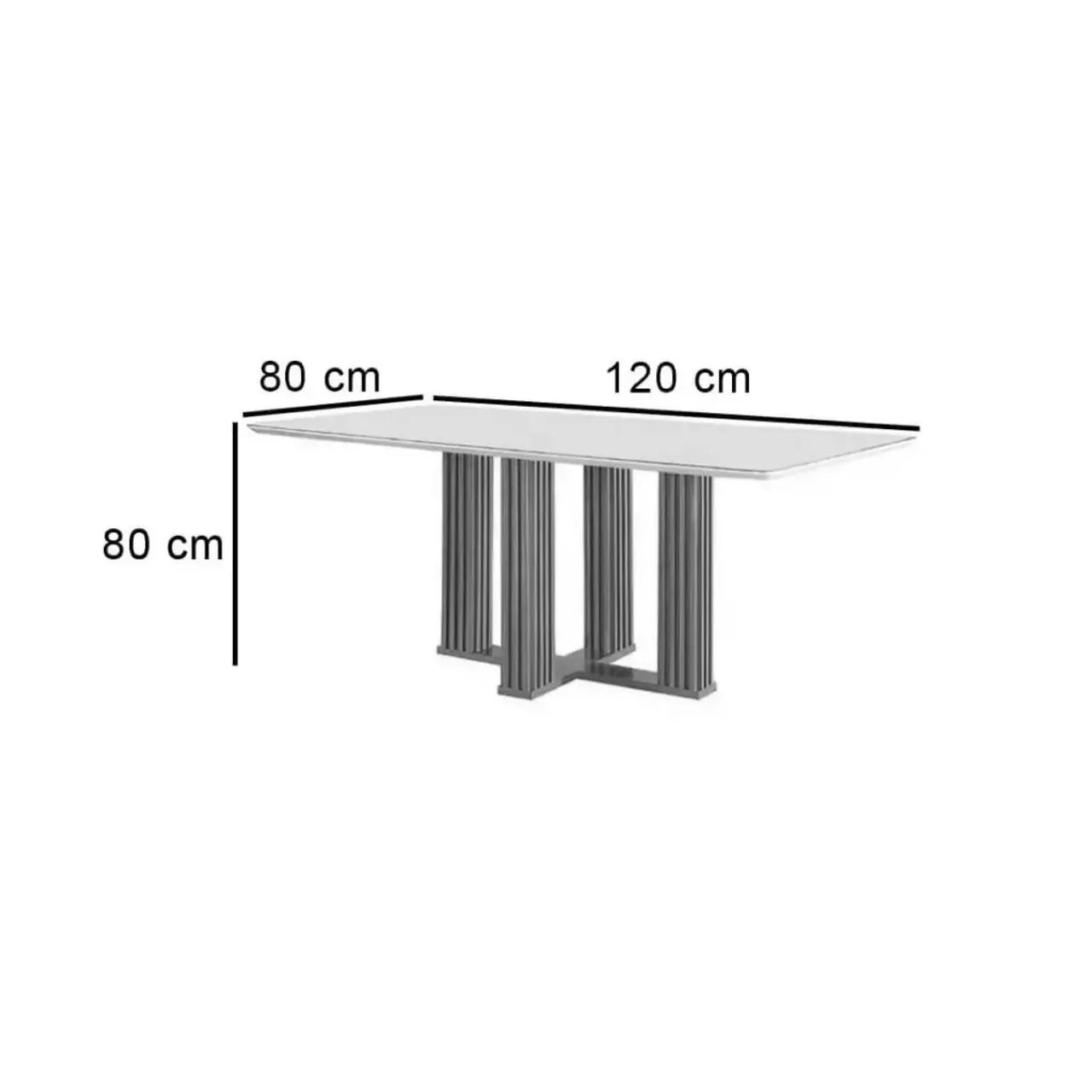 ? MESA FLORENÇA 120x80 COM VIDRO | MODERNA | LJ MÓVEIS - Foto 5