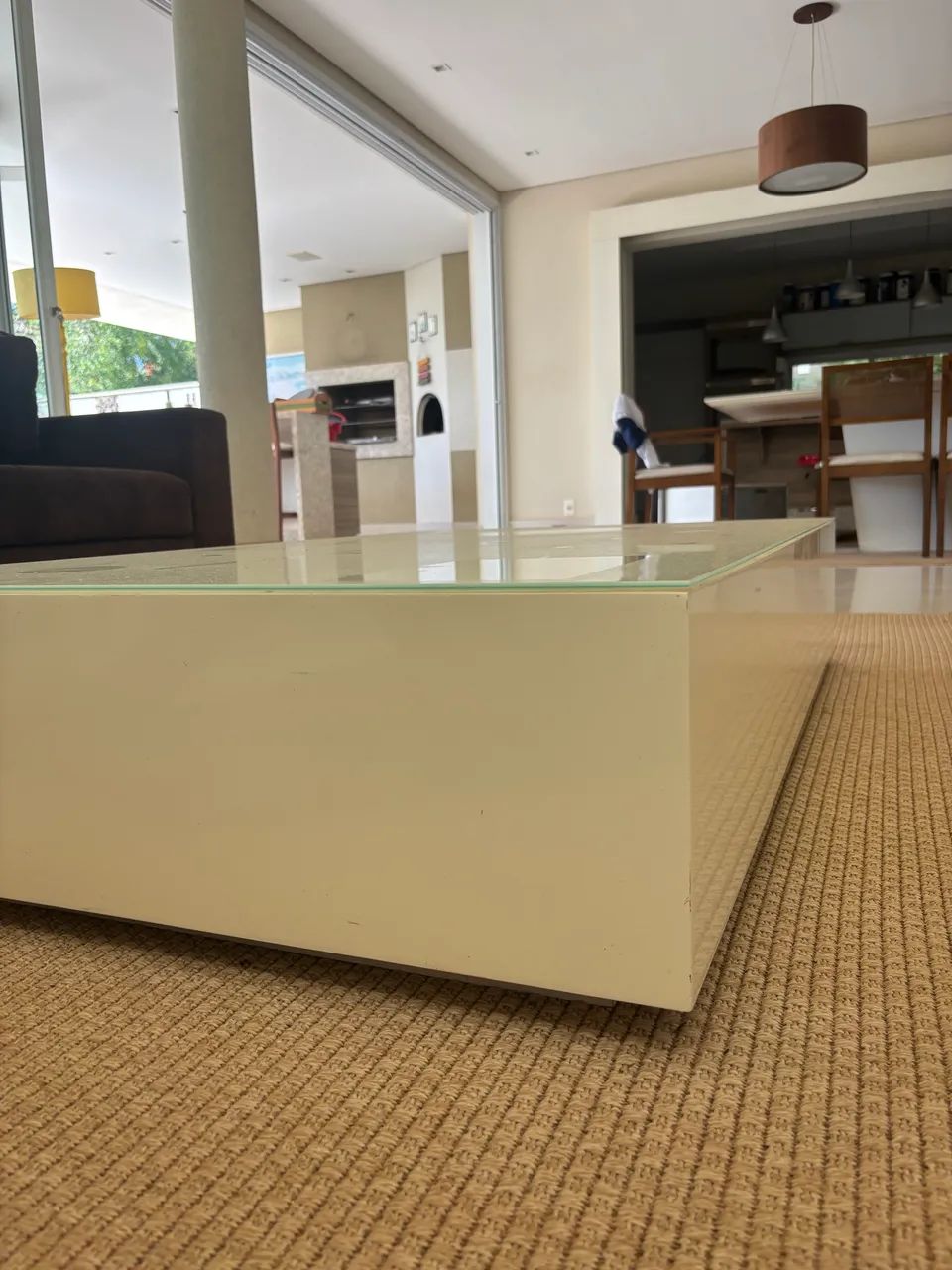 Mesa de Centro com vidro laqueado branco - Foto 3