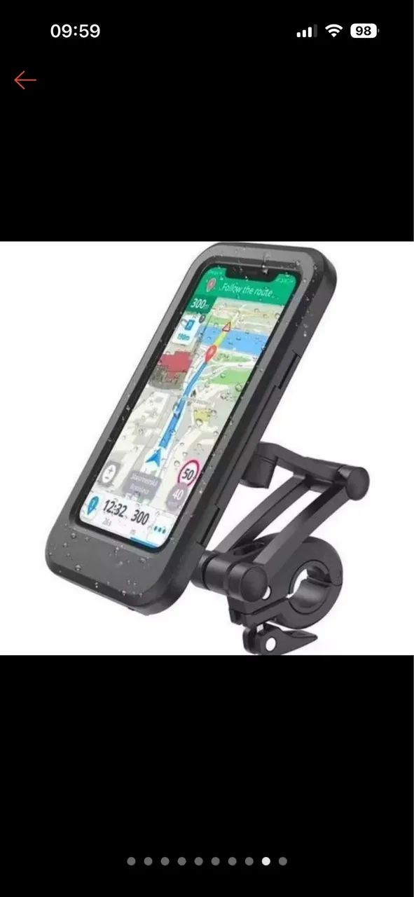 Suporte Porta Celular Moto Bike Á Prova Dágua 360° Articulado 6.5 POLEGADAS