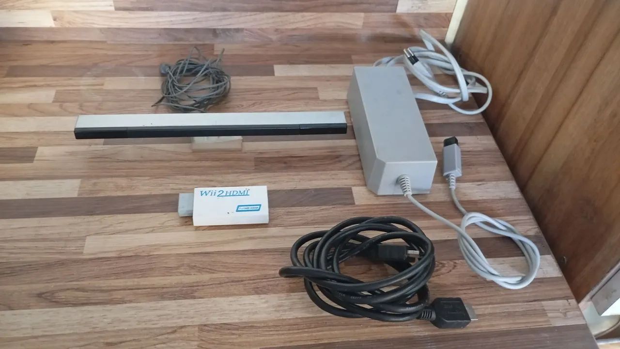 Kit Nintendo Wii fonte censor bar adaptador HDMI fonte paralela  - Foto 4