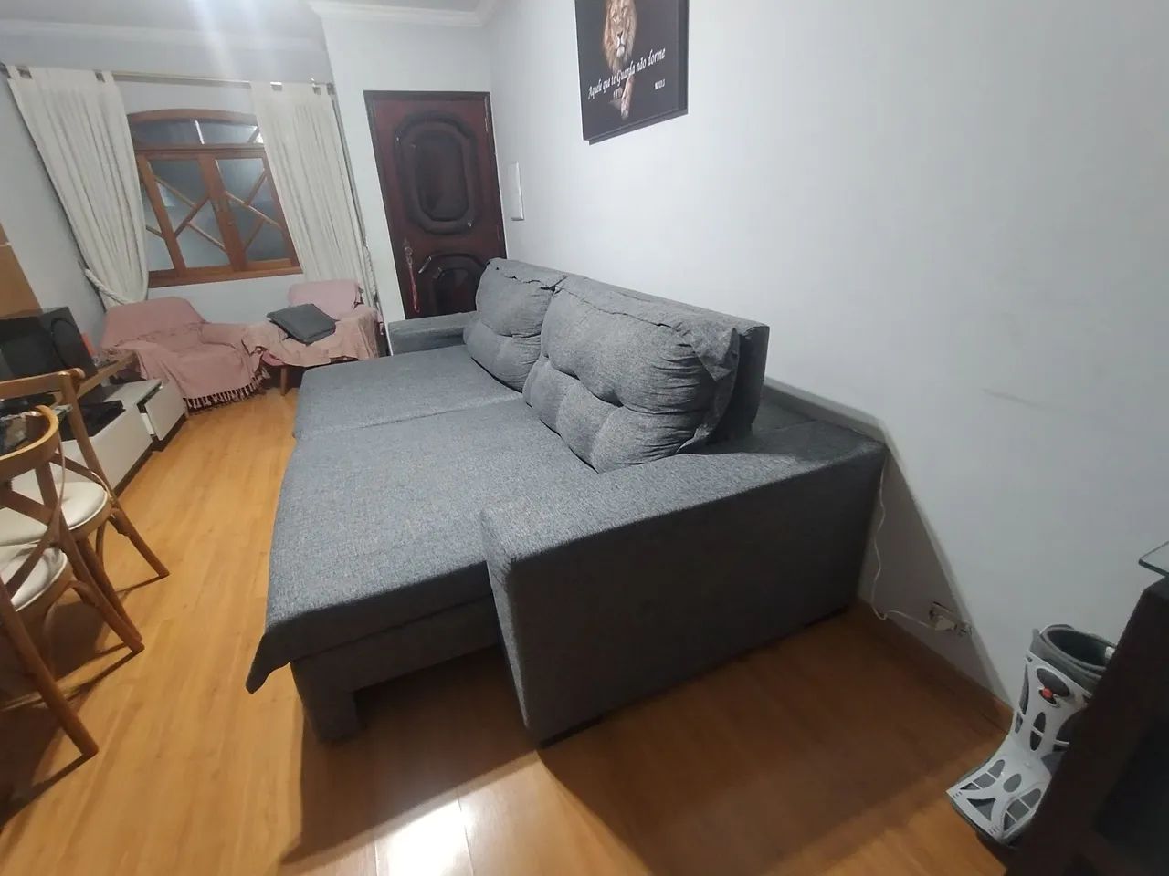 Sofá retrátil e reclinável em linho - Foto 4