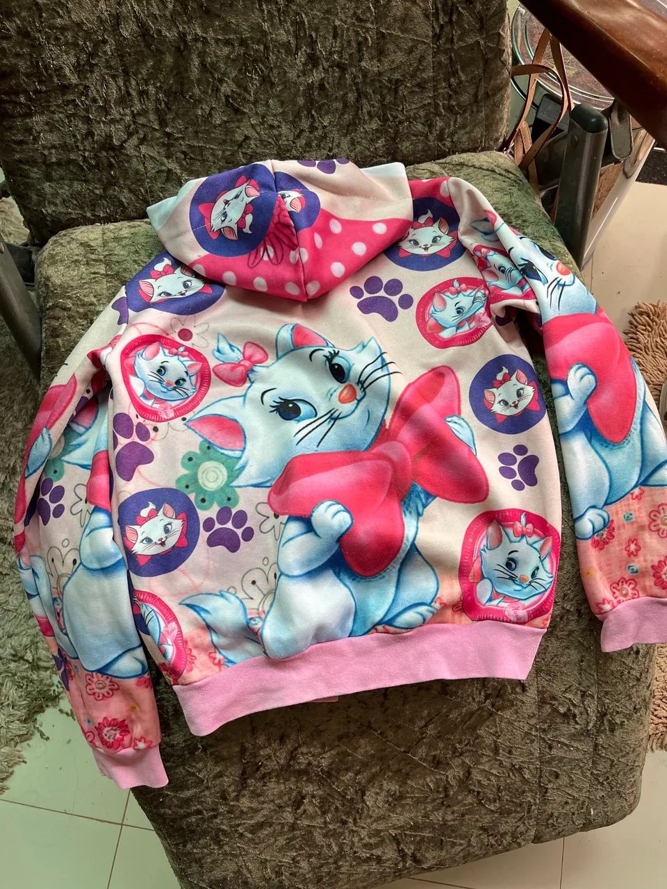     Moletom Infantil Marie Rosa com Capuz - Foto 2