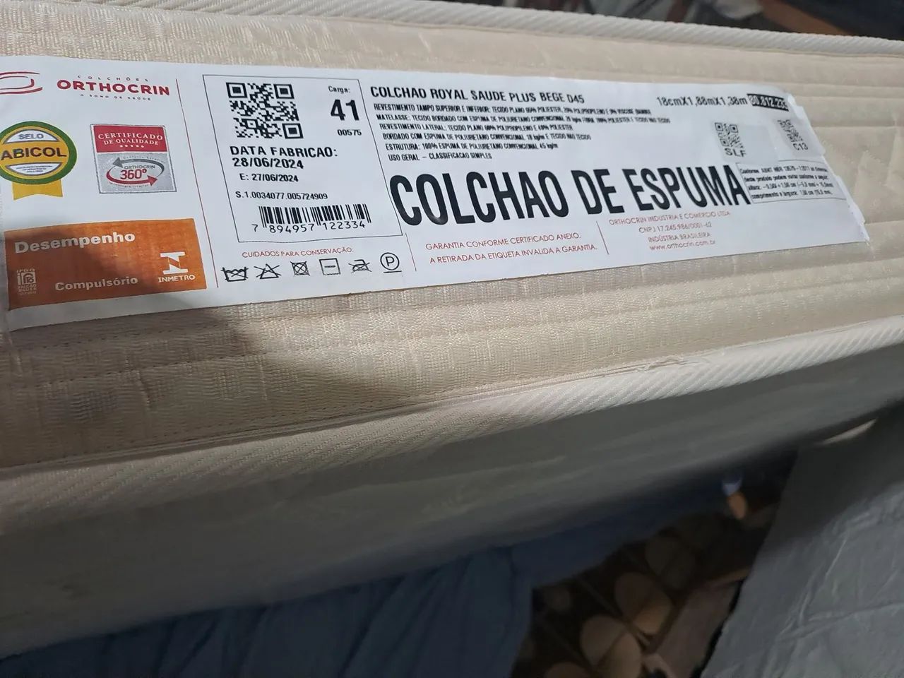 Colchão de casal Ortocrim D45 novo - Foto 5
