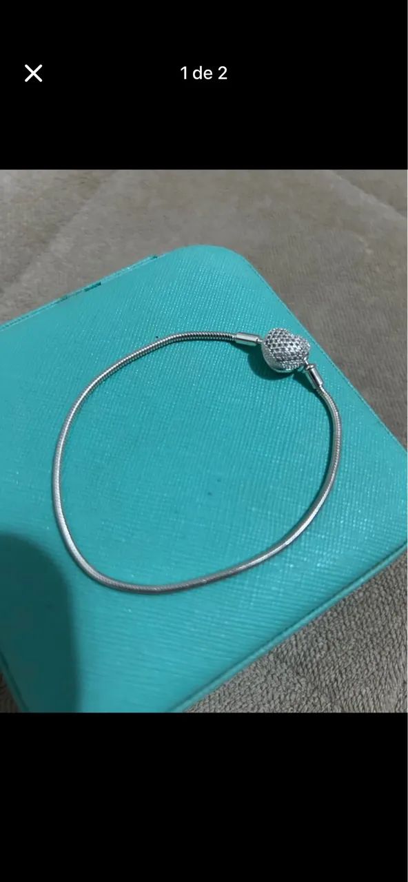 Pulseira estilo pandora de prata 