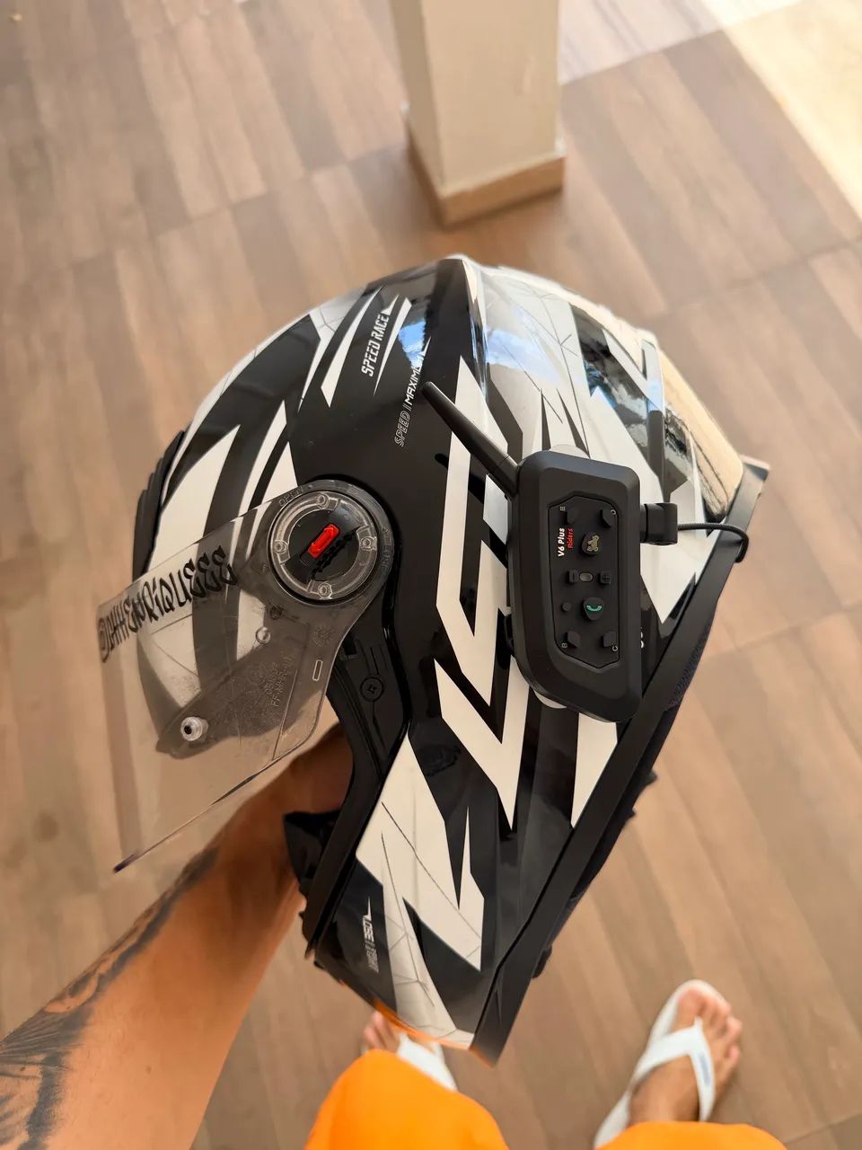 LS2 DRAZZE PRETO E BRANCO  - Foto 2