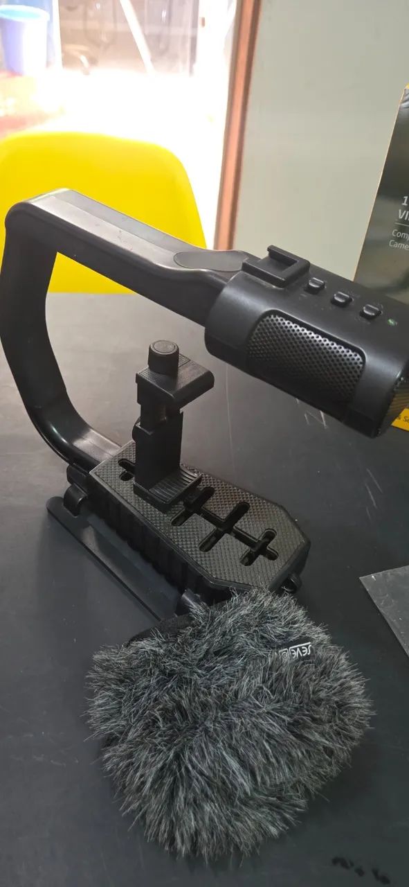 Estabilizador Grip para filmagem microfone para celular e DSL - Foto 2