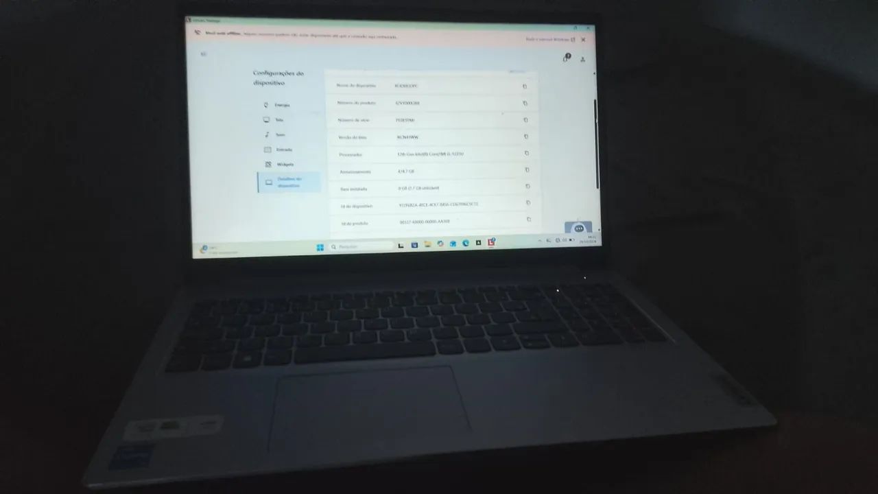 Notebook lenovo I5 8gb idealpad