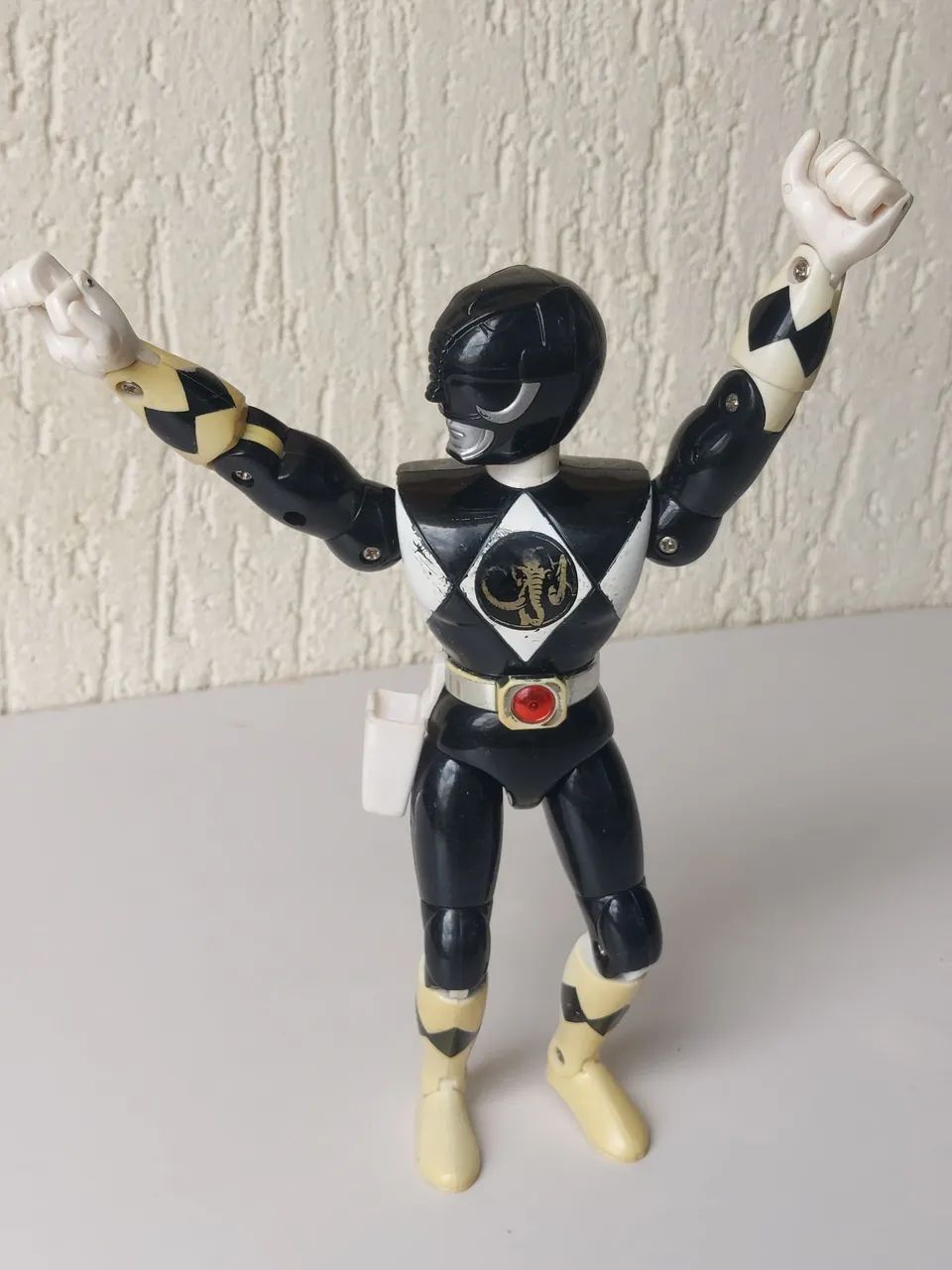 boneco  vintage power ranger preto 20cm bandai - Foto 3