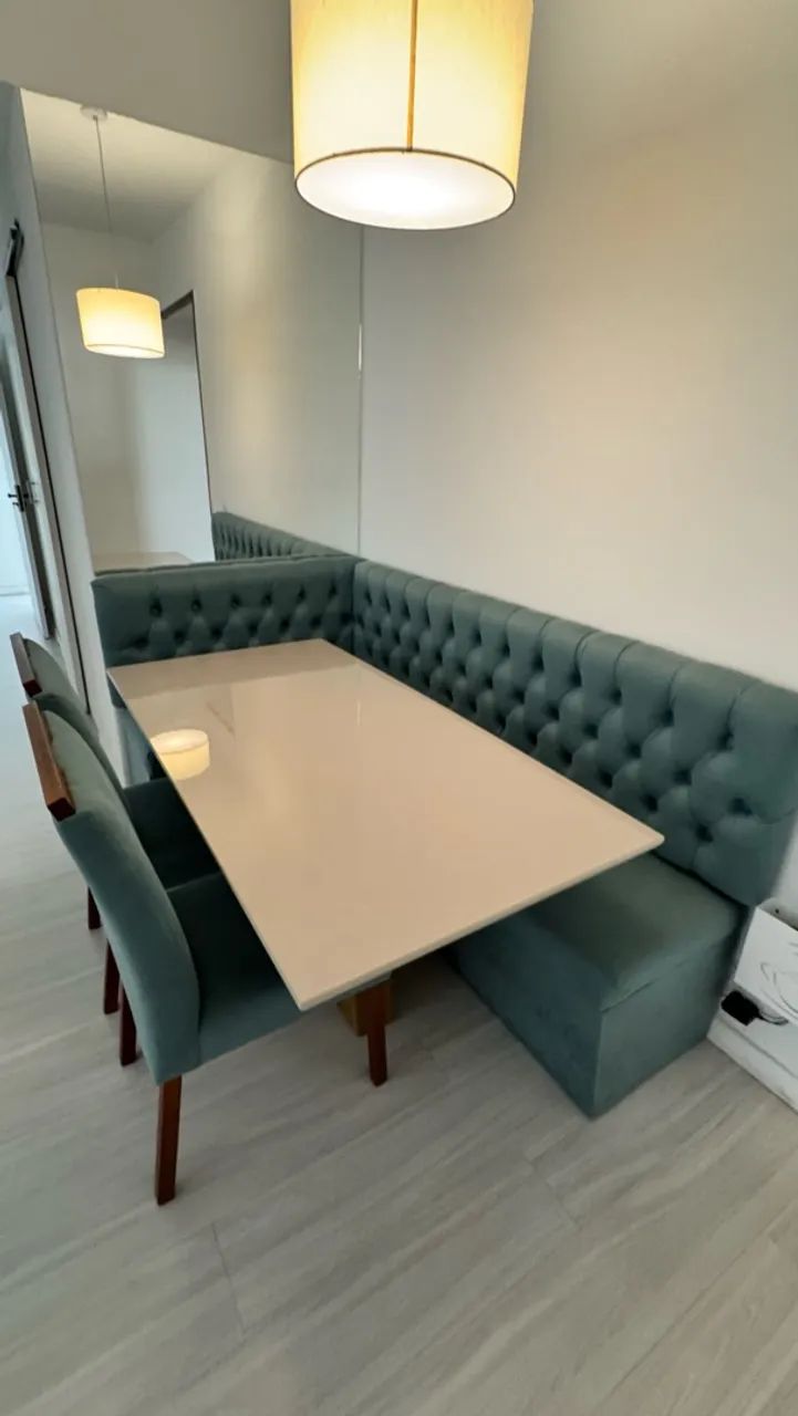 Canto alemão completo com mesa e cadeiras em ótimo estado - Foto 3
