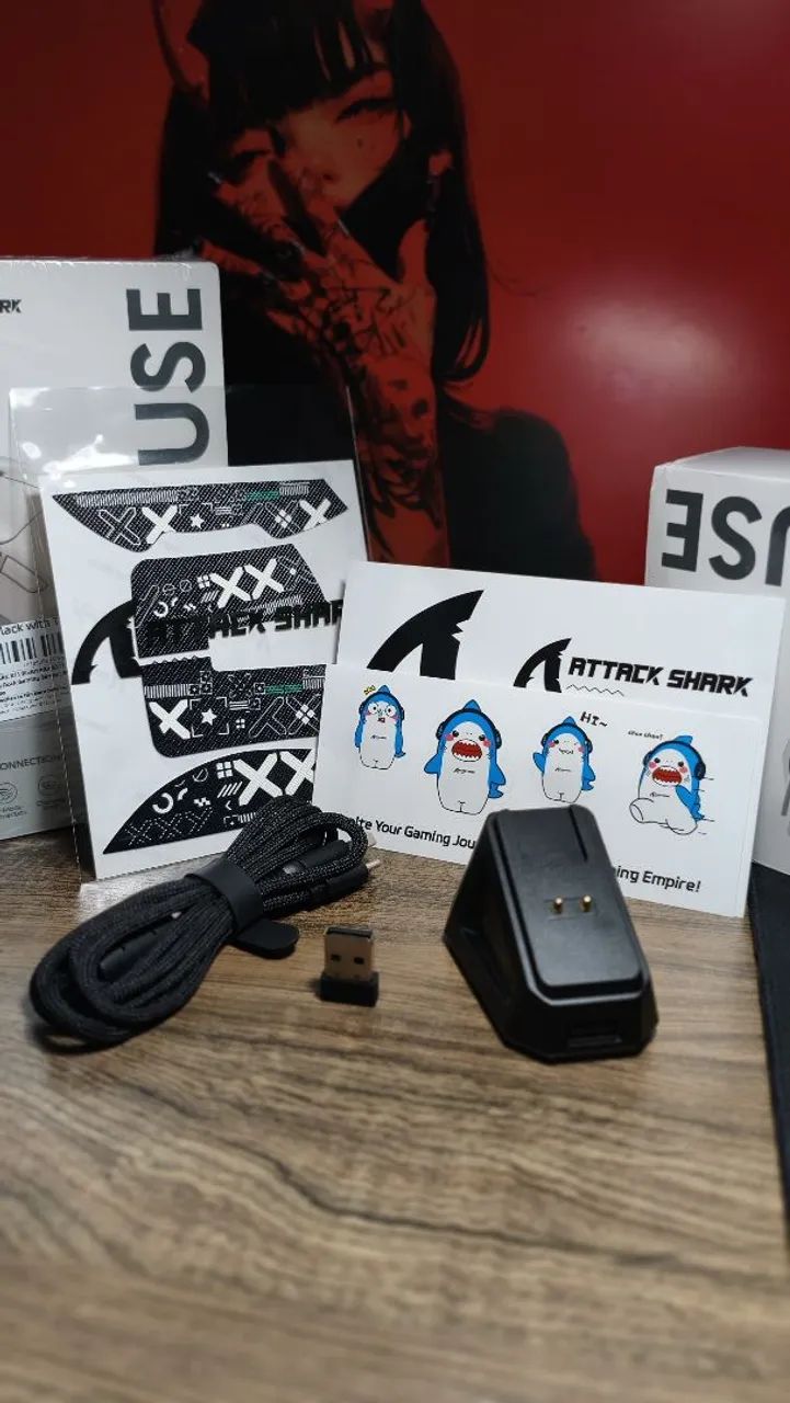 Mouse Sem Fio Attack Shark X11 Tri-Mode com Dock de Carregamento - Foto 5