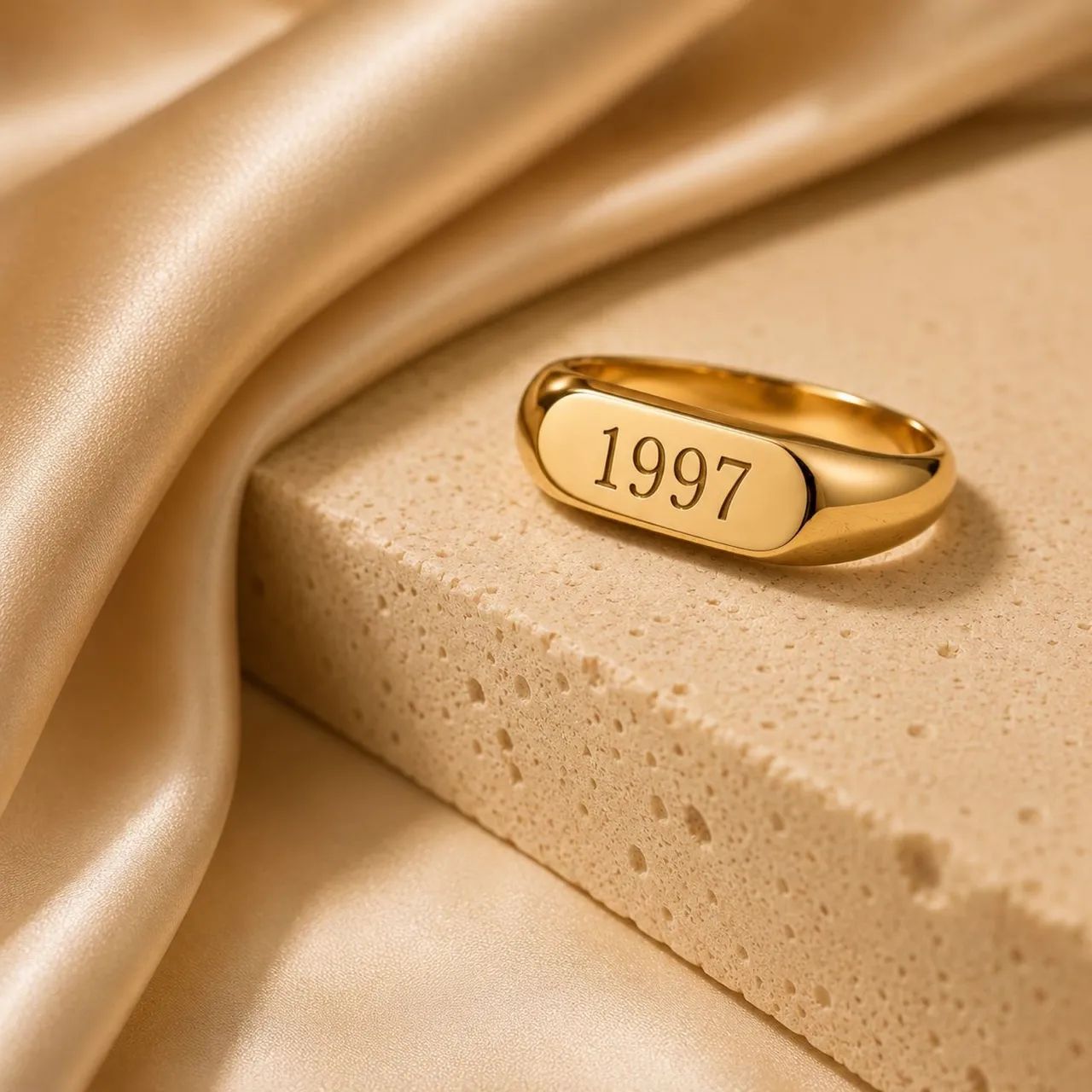 Anel Birth Year em Ouro 18K 750 - Foto 2