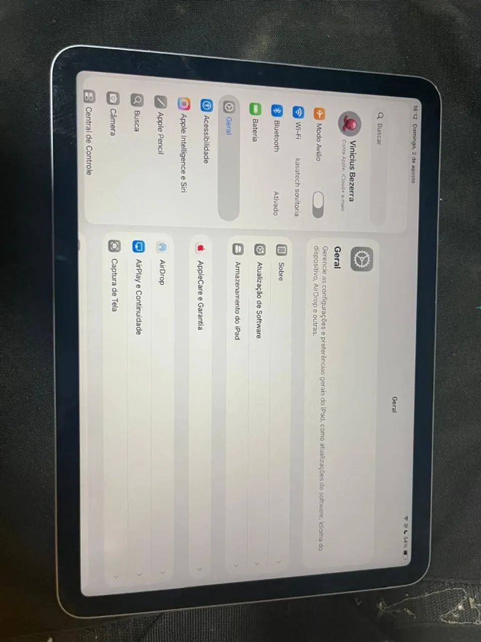 Ipad air 5, chip M1, usado, com apple pencil original - Foto 3