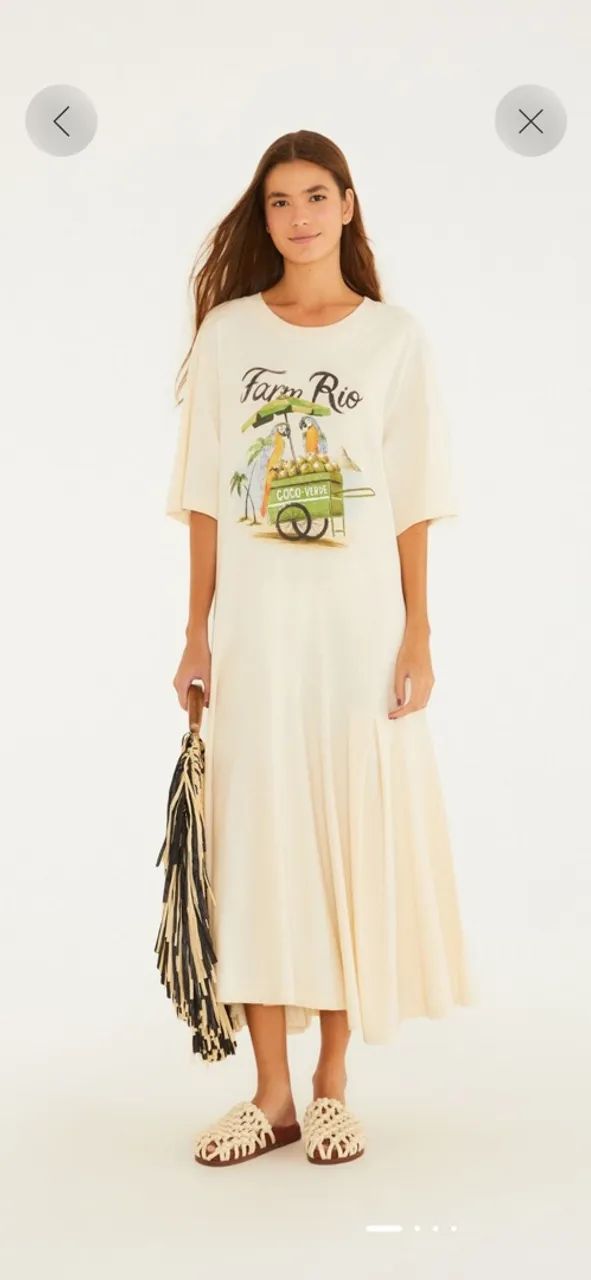 Vestido t shirt farm p 