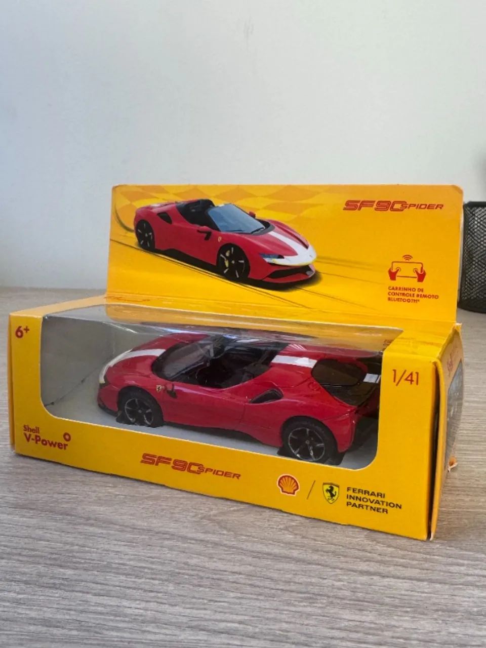 Ferrari SF90 Spider Shell V-Power 1:41 Bburago Bluetooth - Foto 4