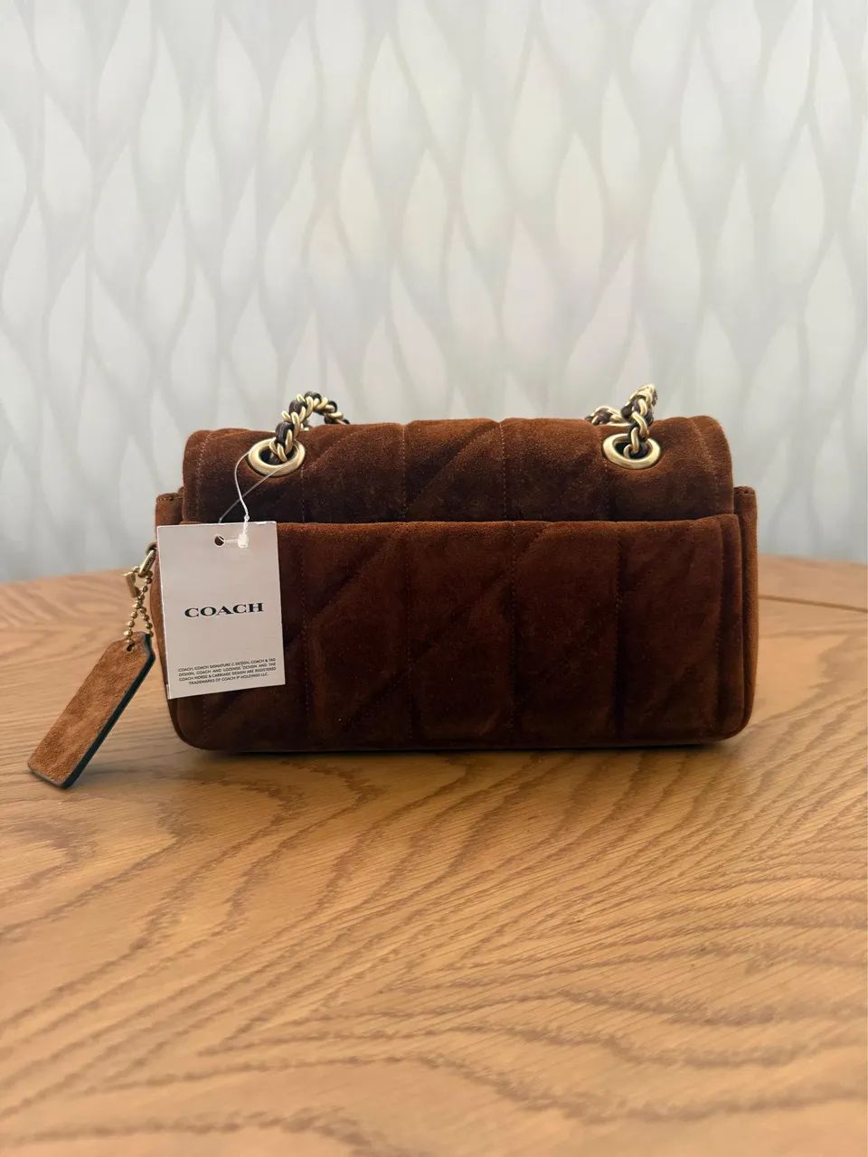 Coach tabby 20 shouder bag em suede marrom  - Foto 3