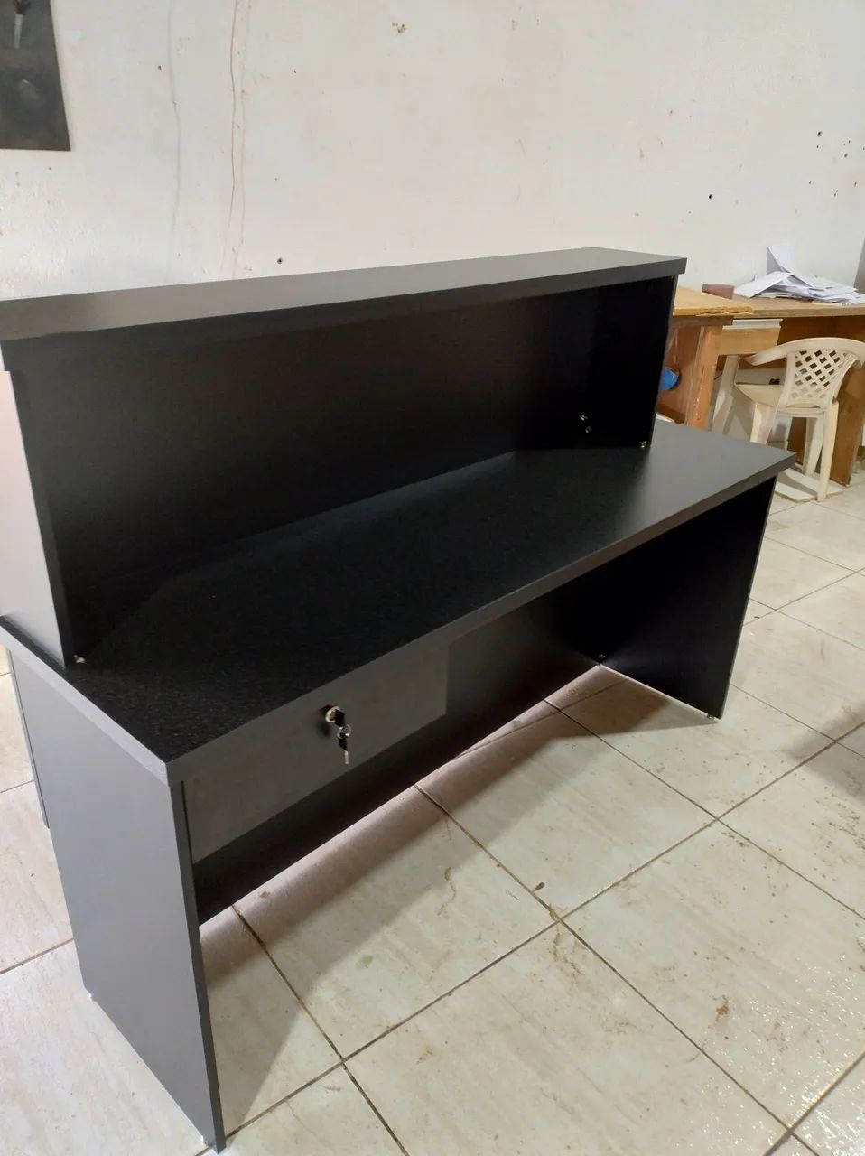 Balcão em MDF preto ripado  - Foto 2