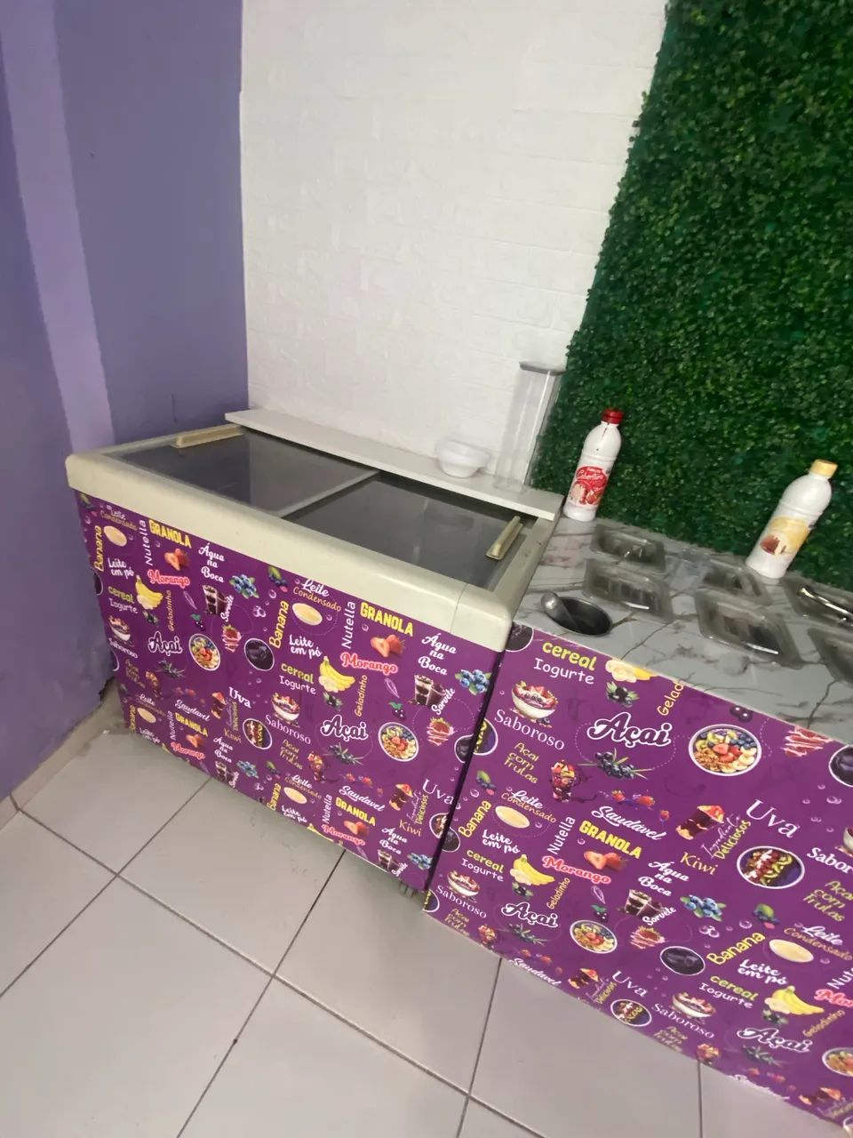 Frezzer tampa de vidro 