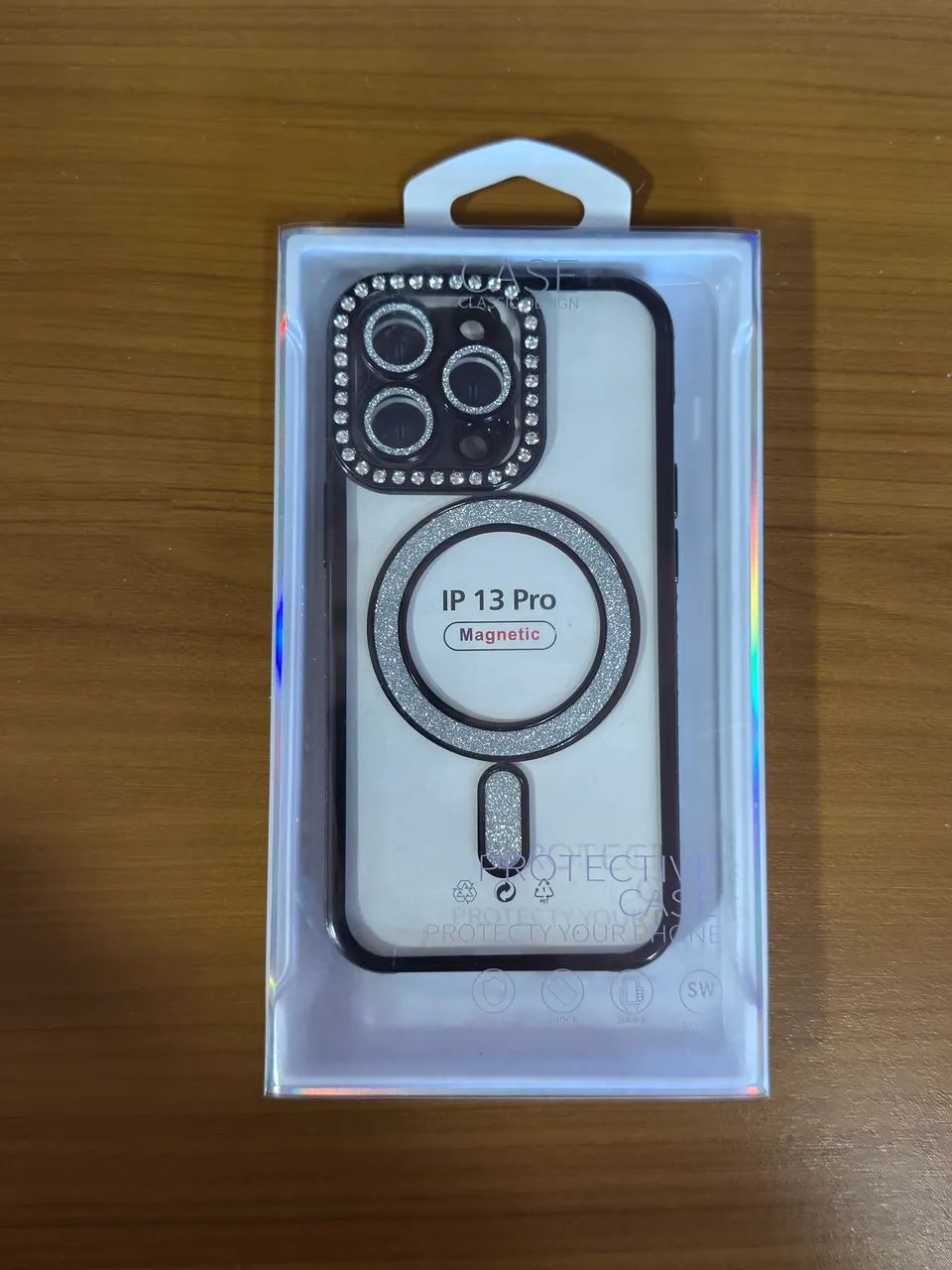 Capinha MagSafe Strass com Brilho iPhone 13 Pro - Foto 2