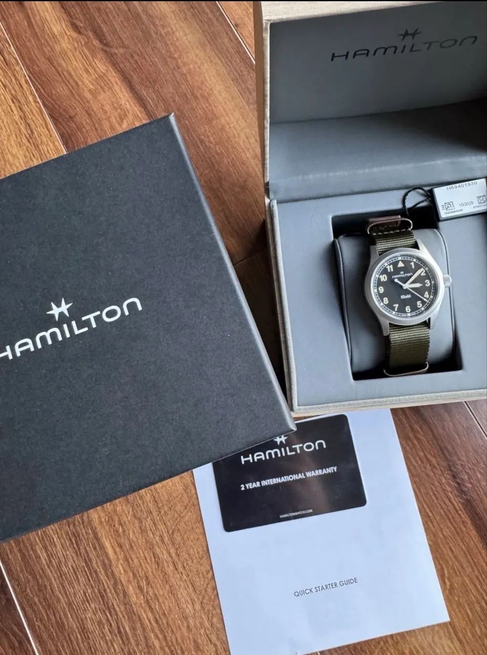 Relógio Hamilton Khaki Field Quartzo Preto 38mm H69401930