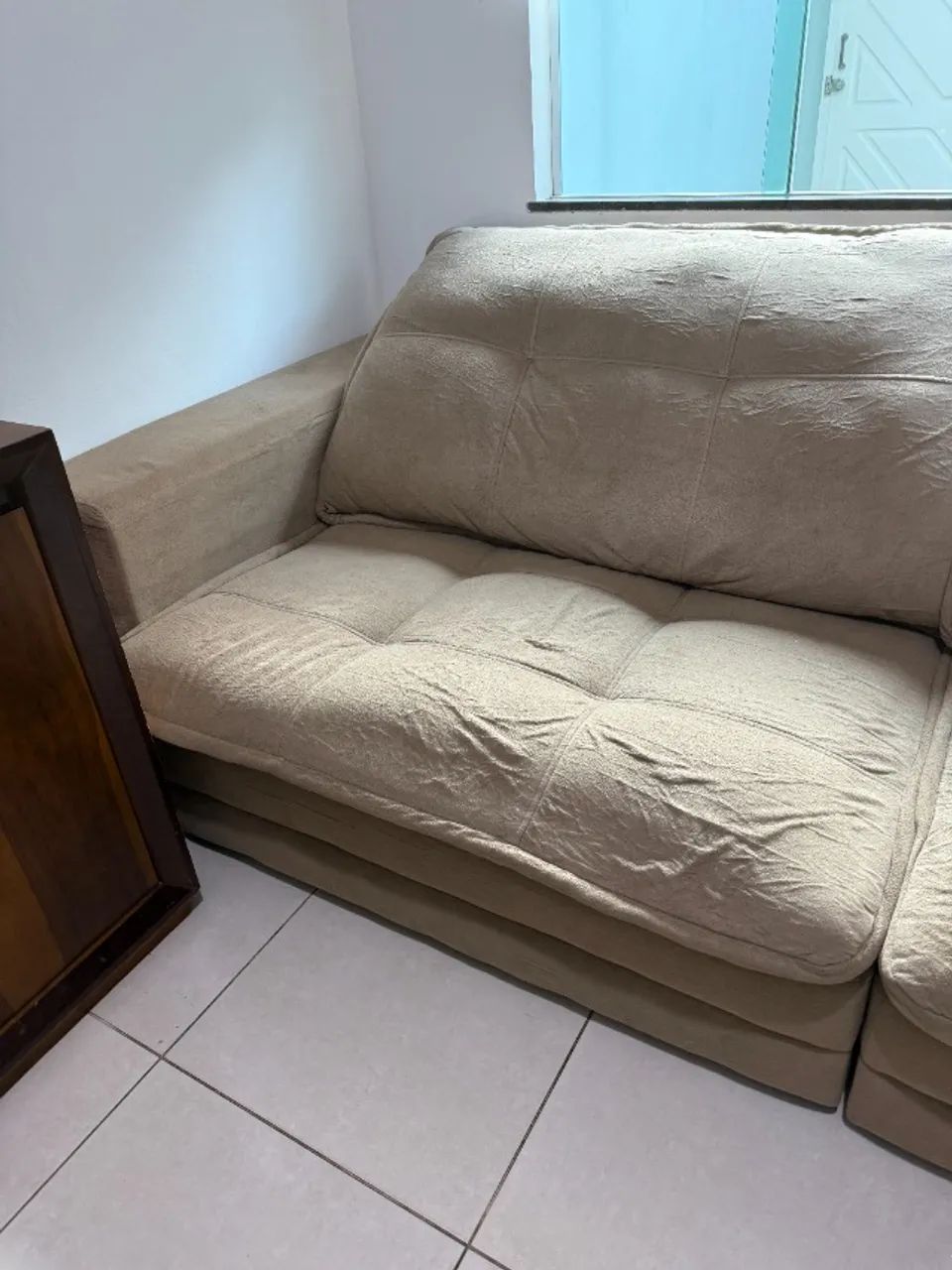 Vendo sofá retrátil usado com 3 metros de largura