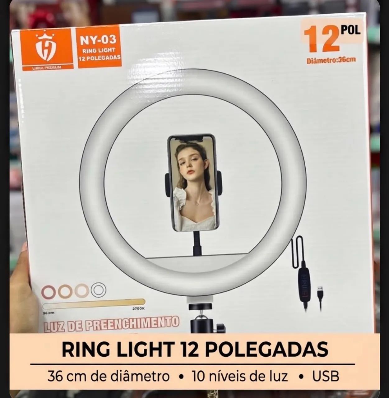 RING LIGHT 12 POLEGADAS ? NY-03 LINHA PREMIUM