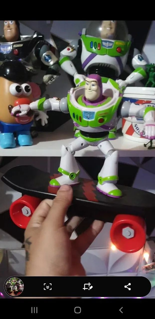 Boneco buzz toy story no skate - Foto 3