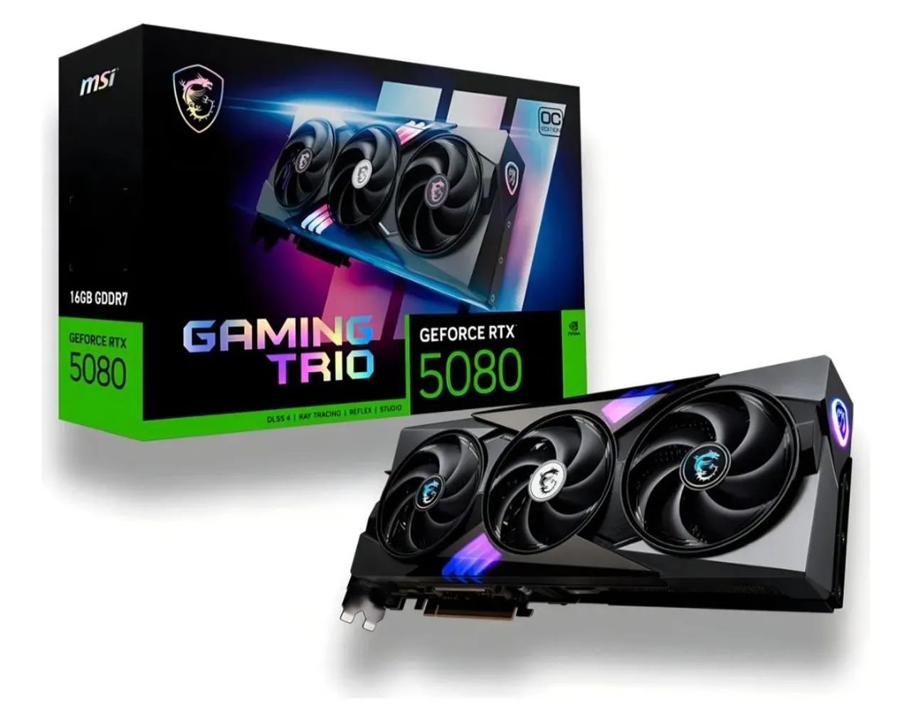 RTX 5080 MSI Gaming Trio Nova Na Caixa