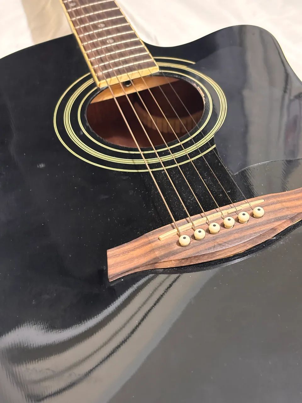 Violão Ibanez V70CE-BK eletroacústico dreadnought importado dos EUA - Foto 2