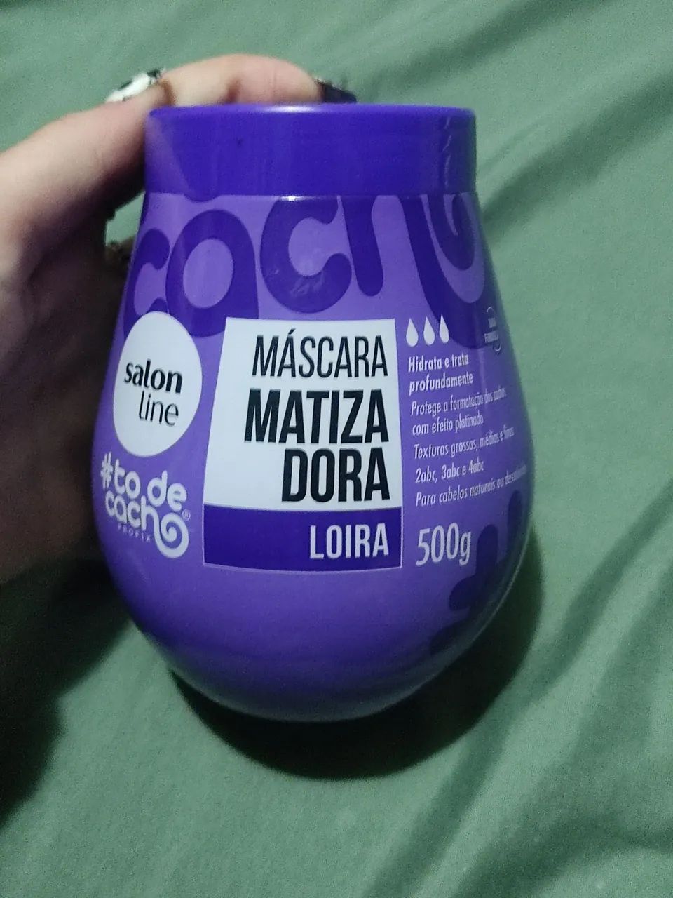 Máscara matizadora de cabelo loiro Salon Line 