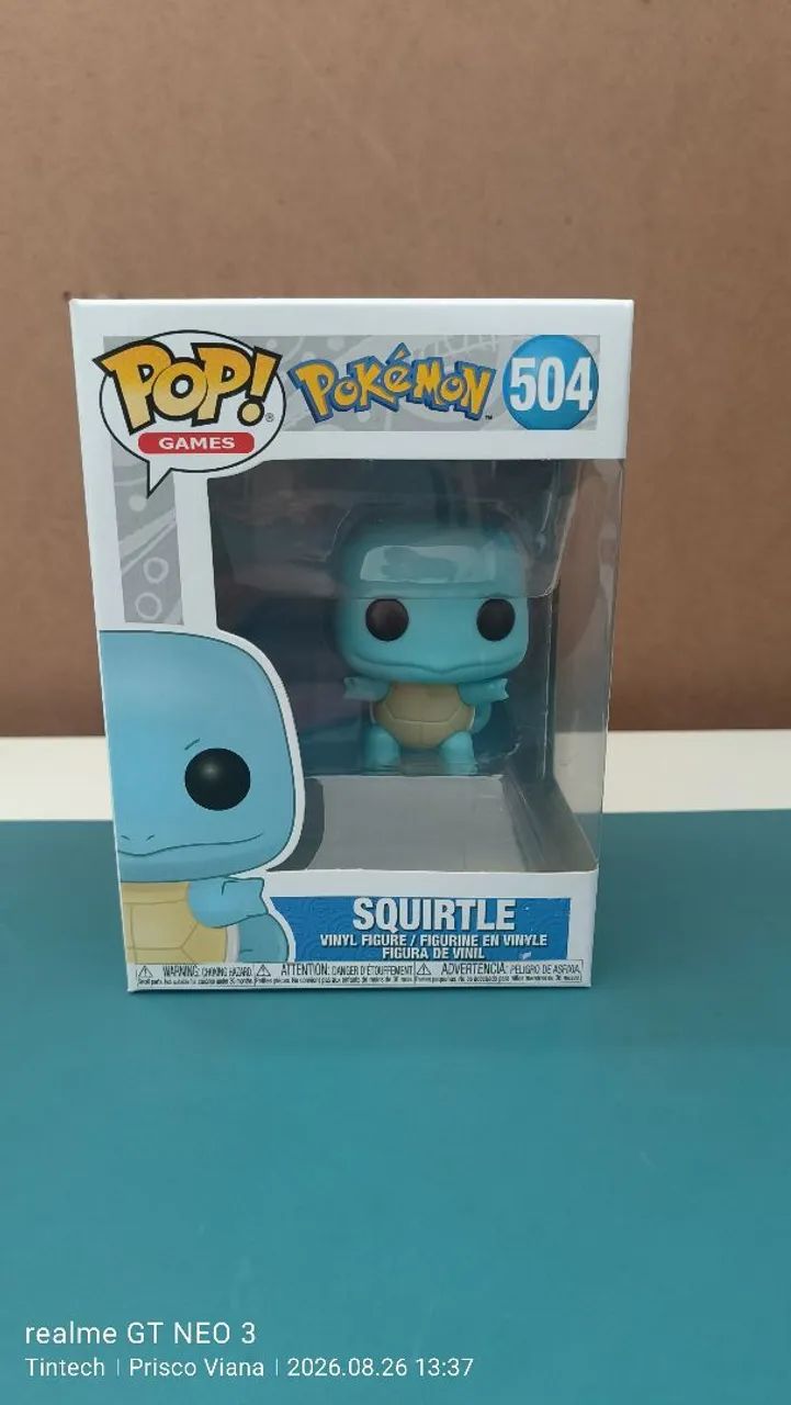Funko Pop Squirtle #504 Pokémon Original Novo Lacrado