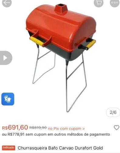 churrasqueira a bafo em alumínio - Foto 3